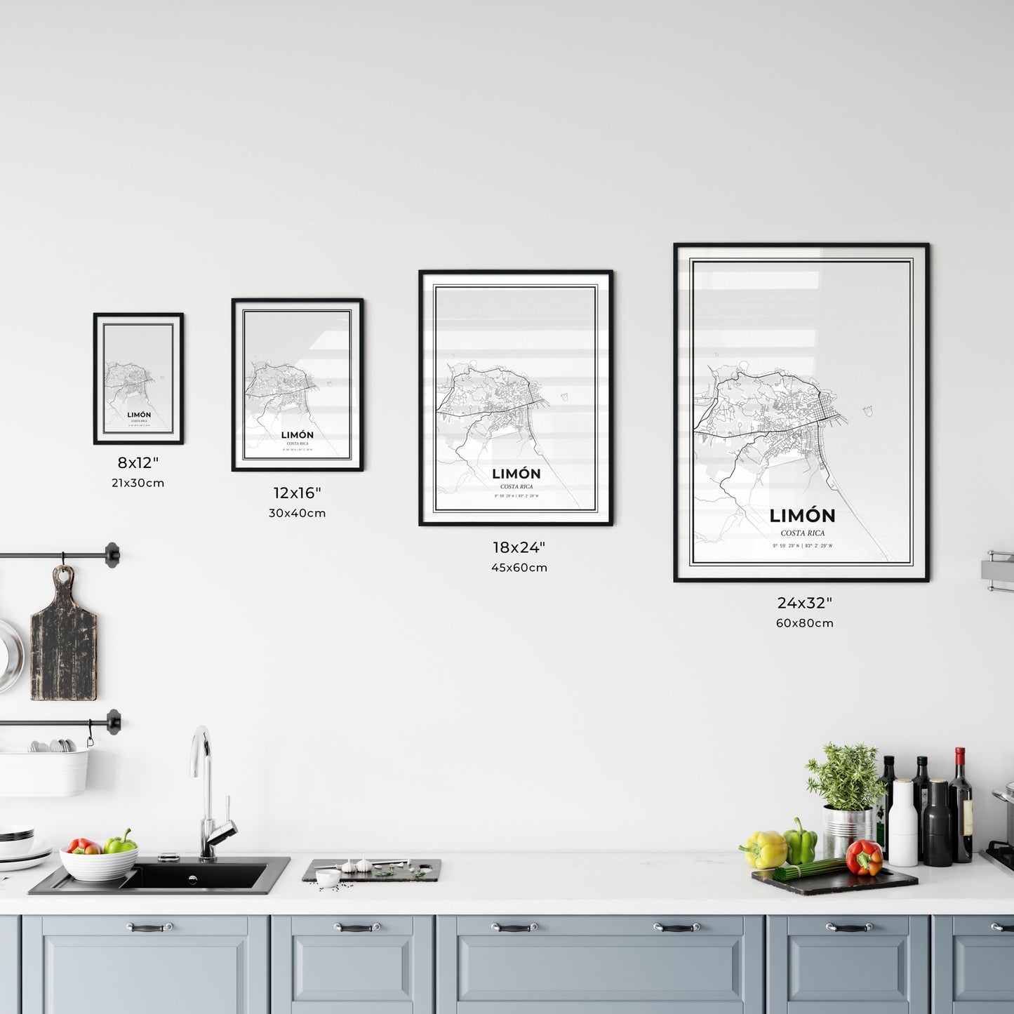 Limón Costa Rica - Customizable Modern City Map