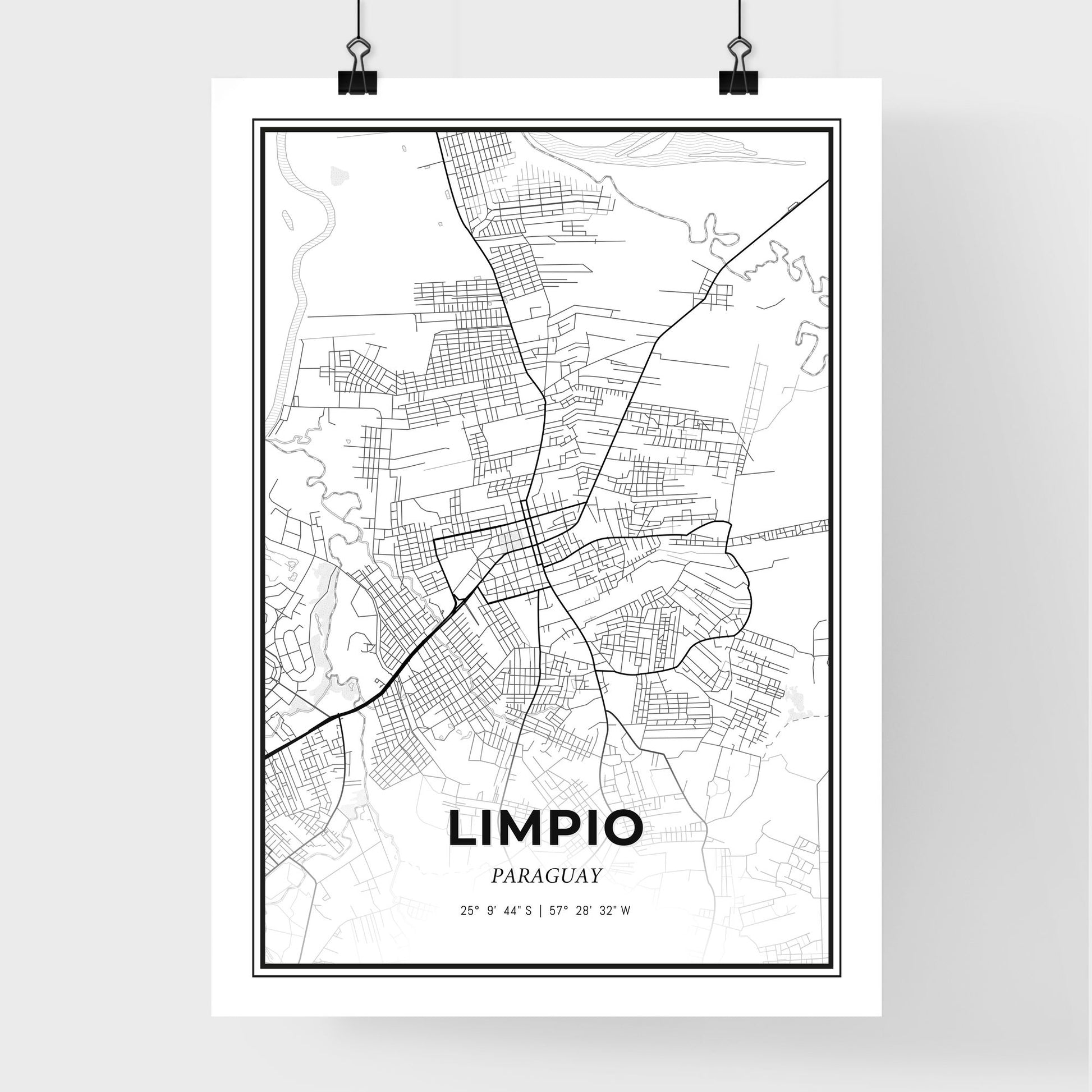 Limpio Paraguay - Premium City Map Poster