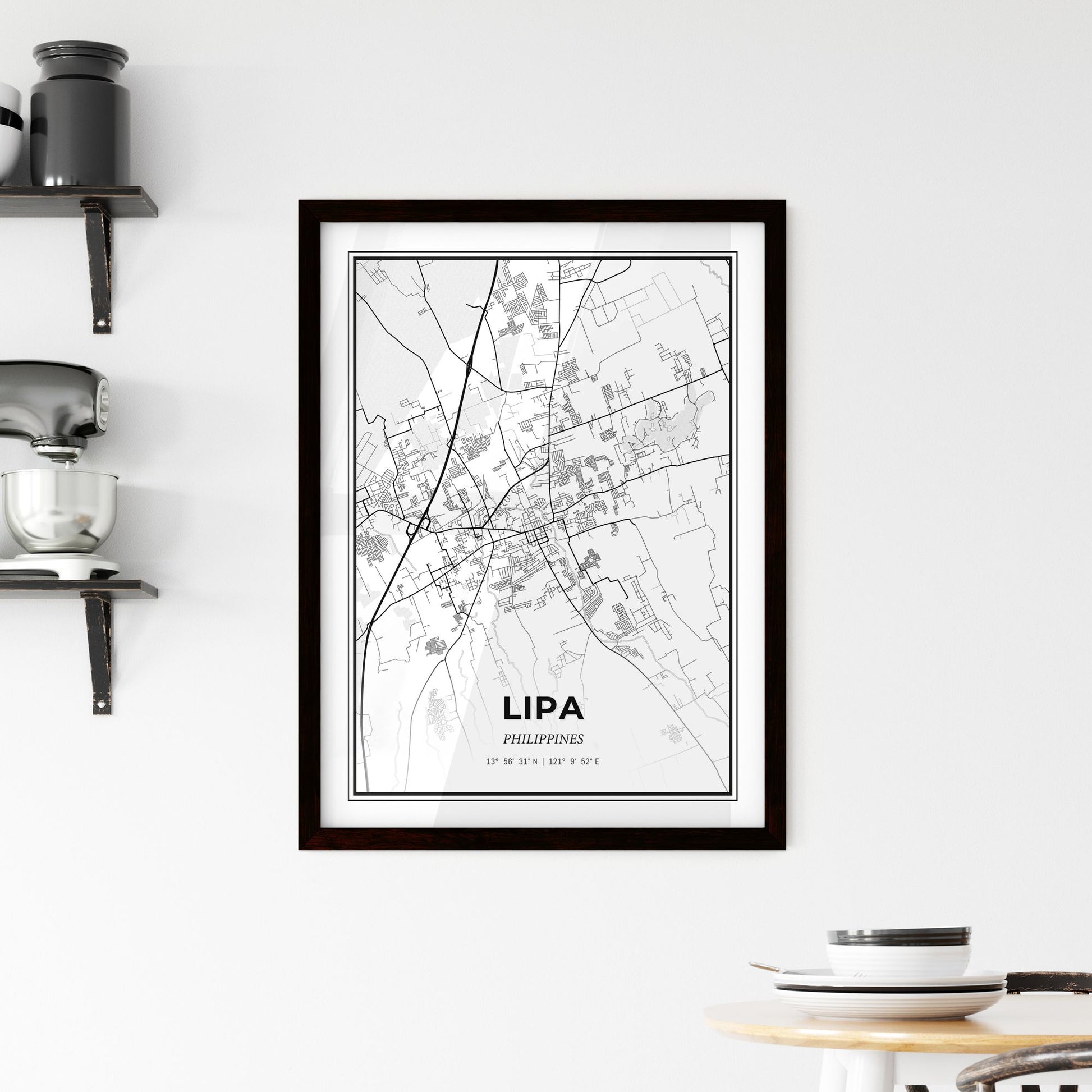 Lipa Philippines - Minimal City Map