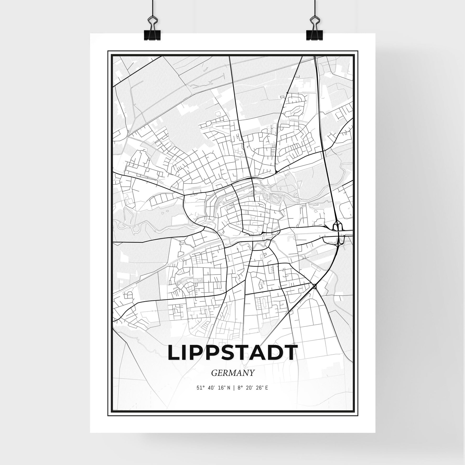 Lippstadt Germany - Premium City Map Poster