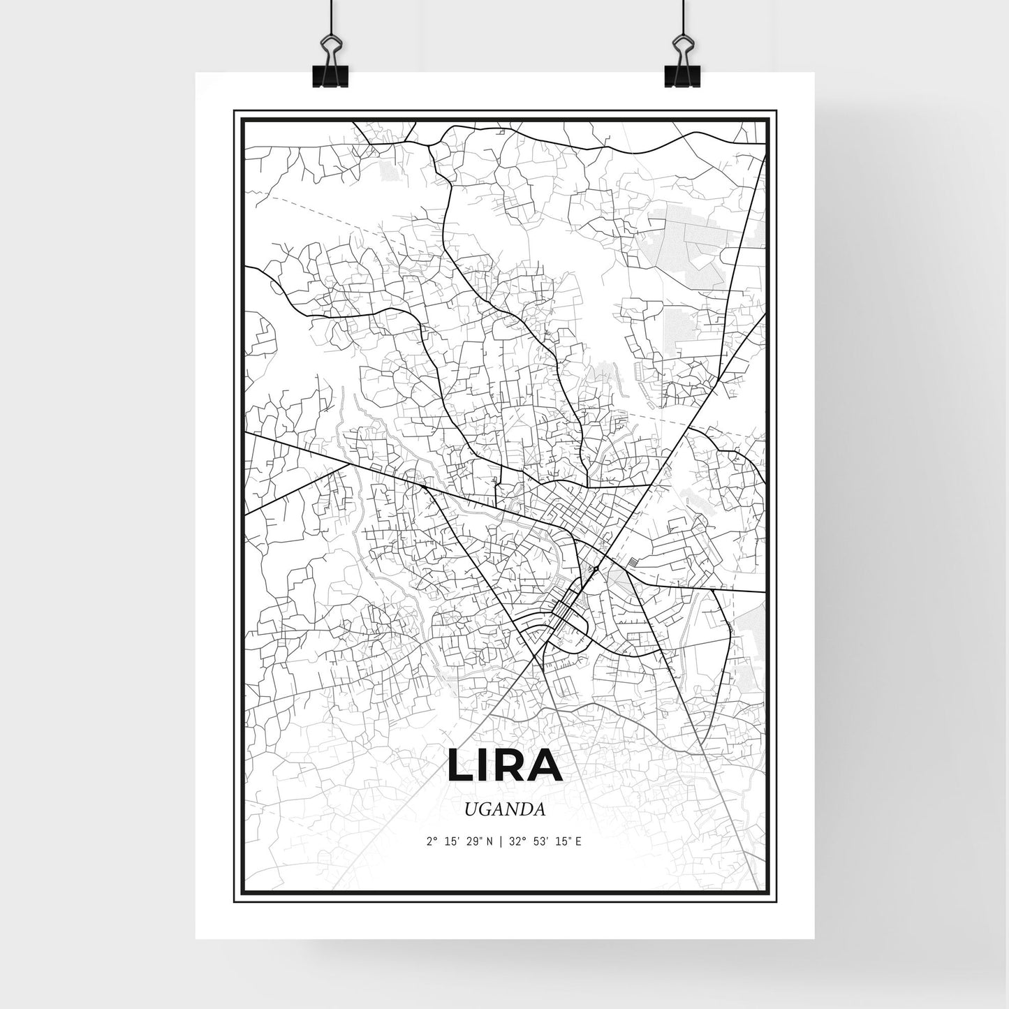 Lira Uganda - Premium City Map Poster