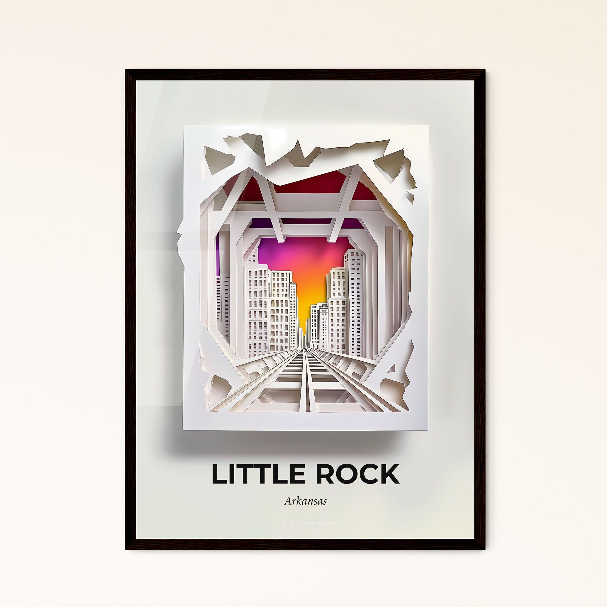 Vivid Little Rock, Arkansas - a city with a train going through it