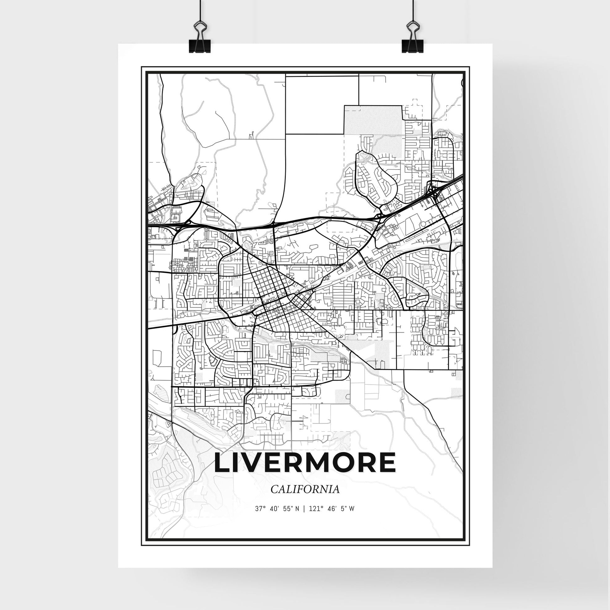 Livermore California - Premium City Map Poster