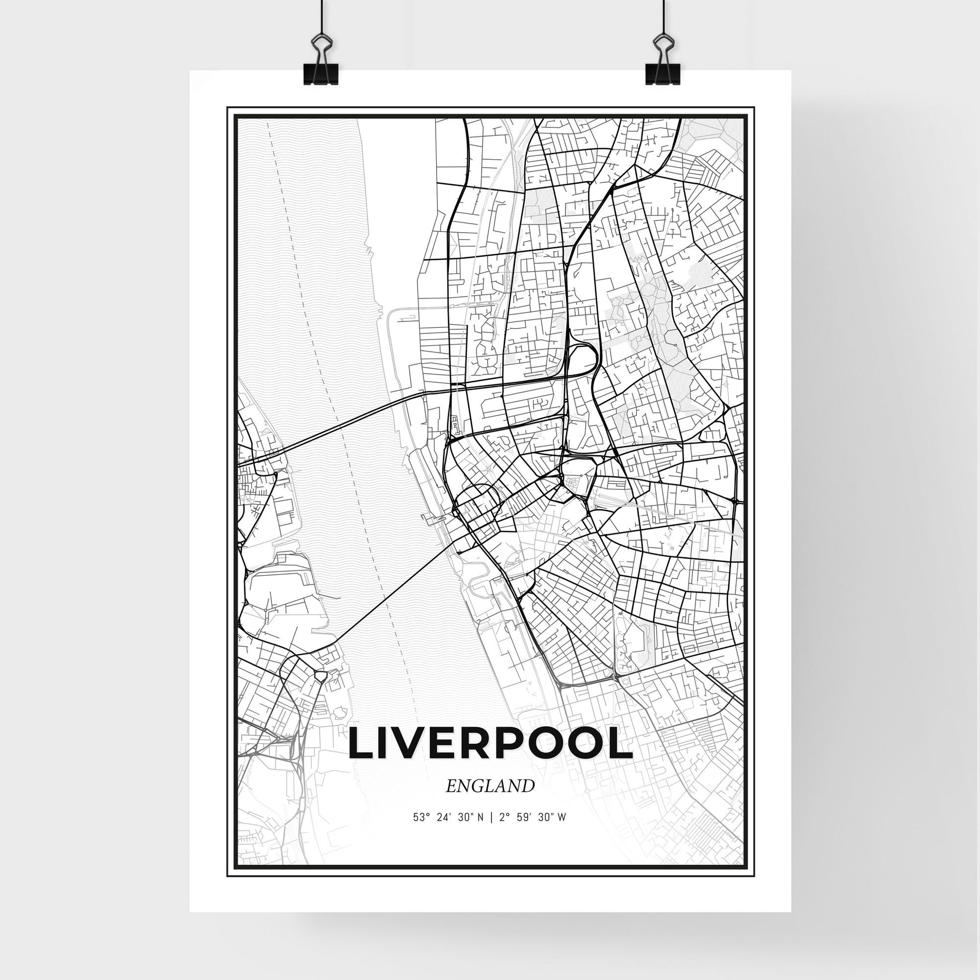 Liverpool England - Premium City Map Poster