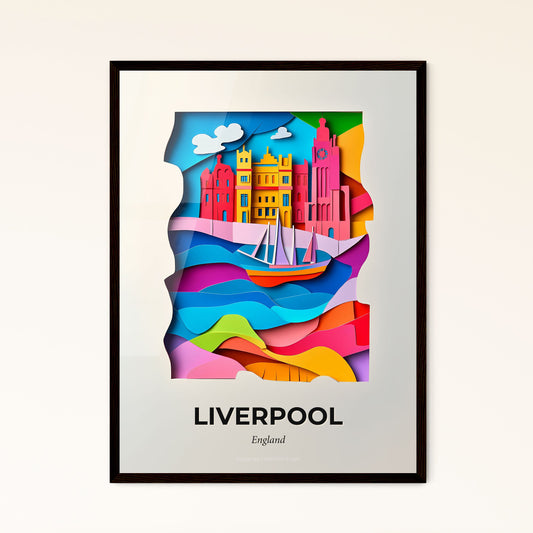 Vivid Liverpool, England - a paper cut of a city with a boat