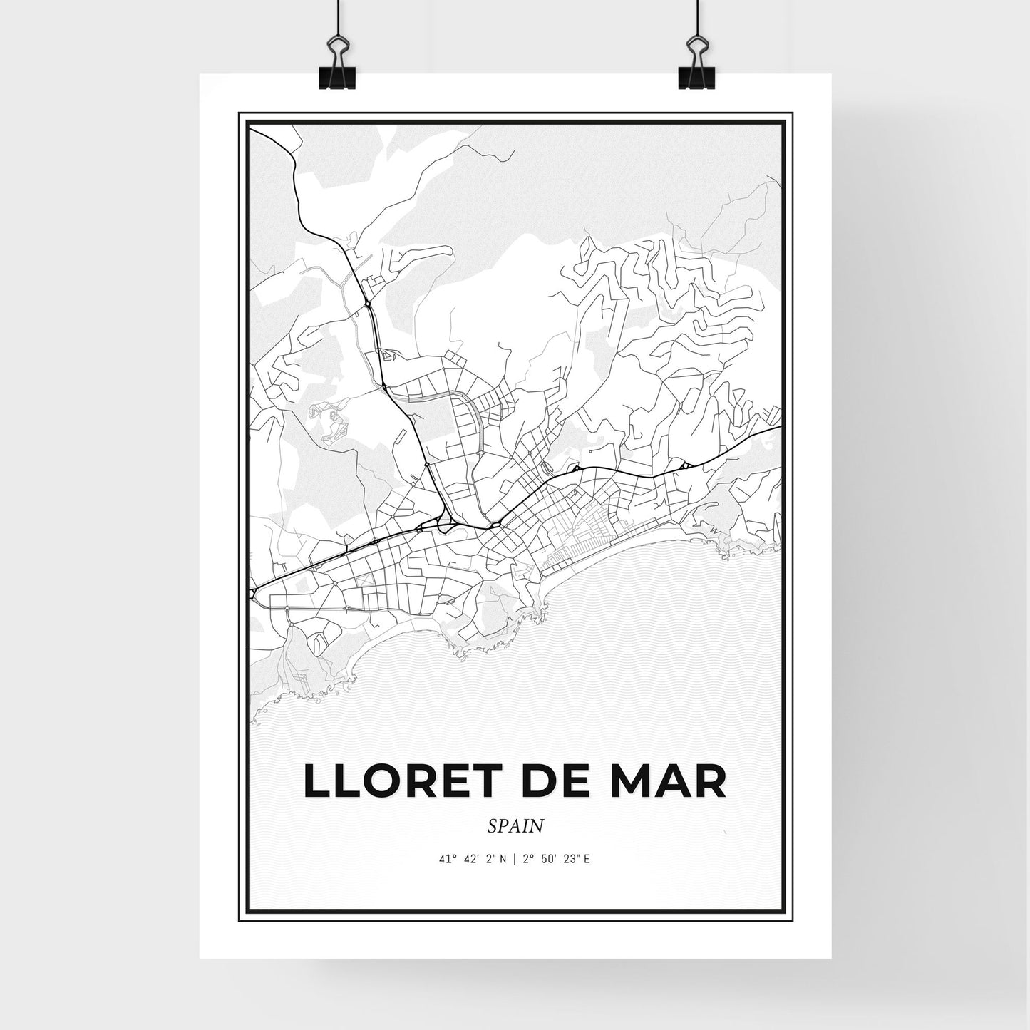Lloret de Mar Spain - Premium City Map Poster