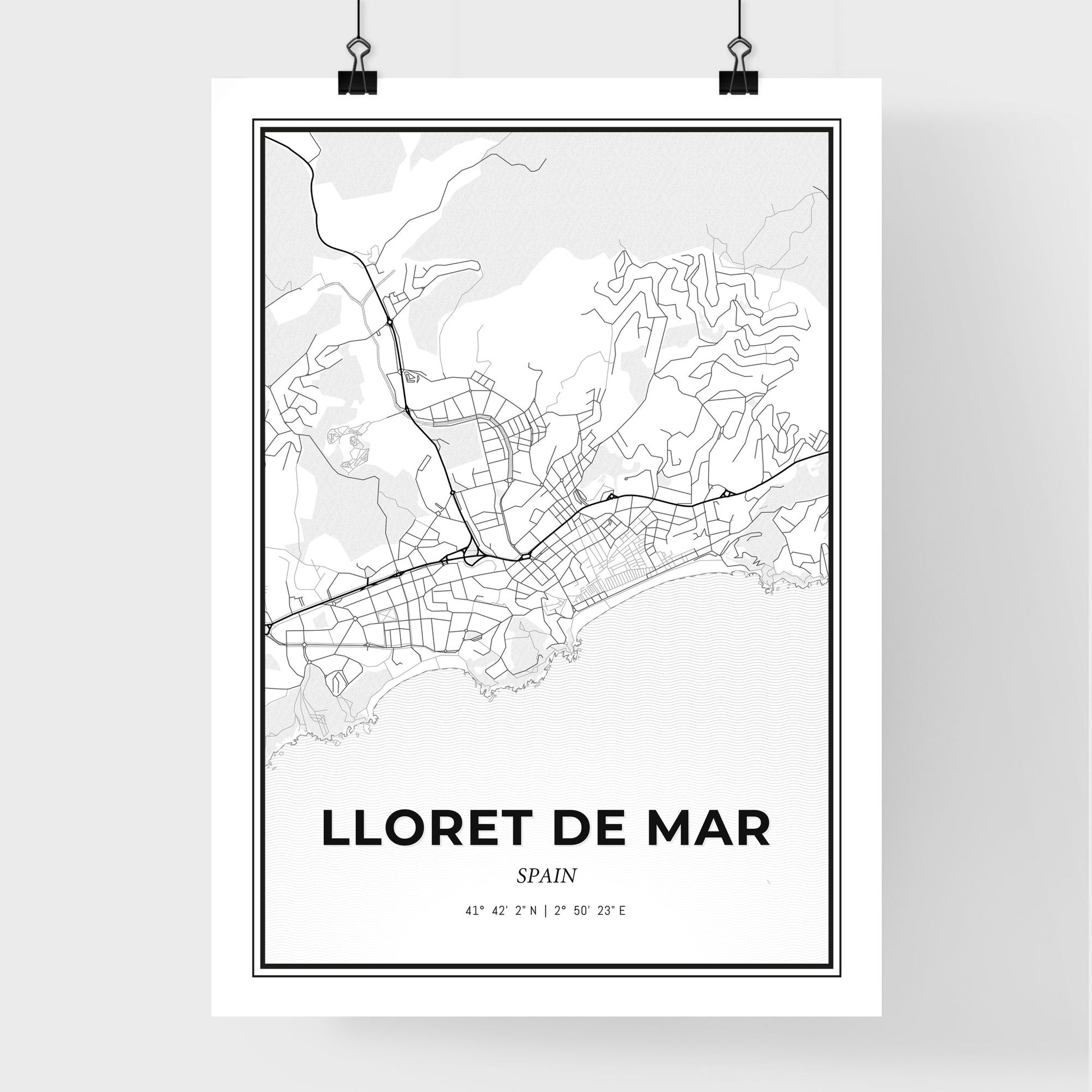 Lloret de Mar Spain - Premium City Map Poster