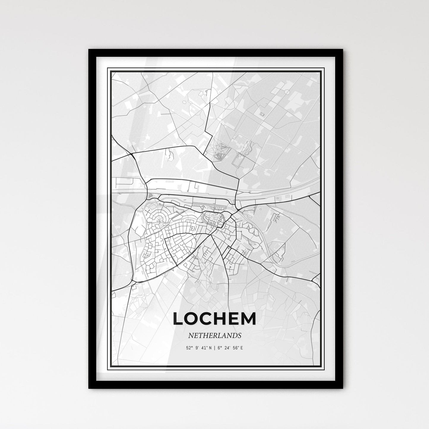  Lochem Netherlands - Scandinavian Style City Map for Modern Home Decor