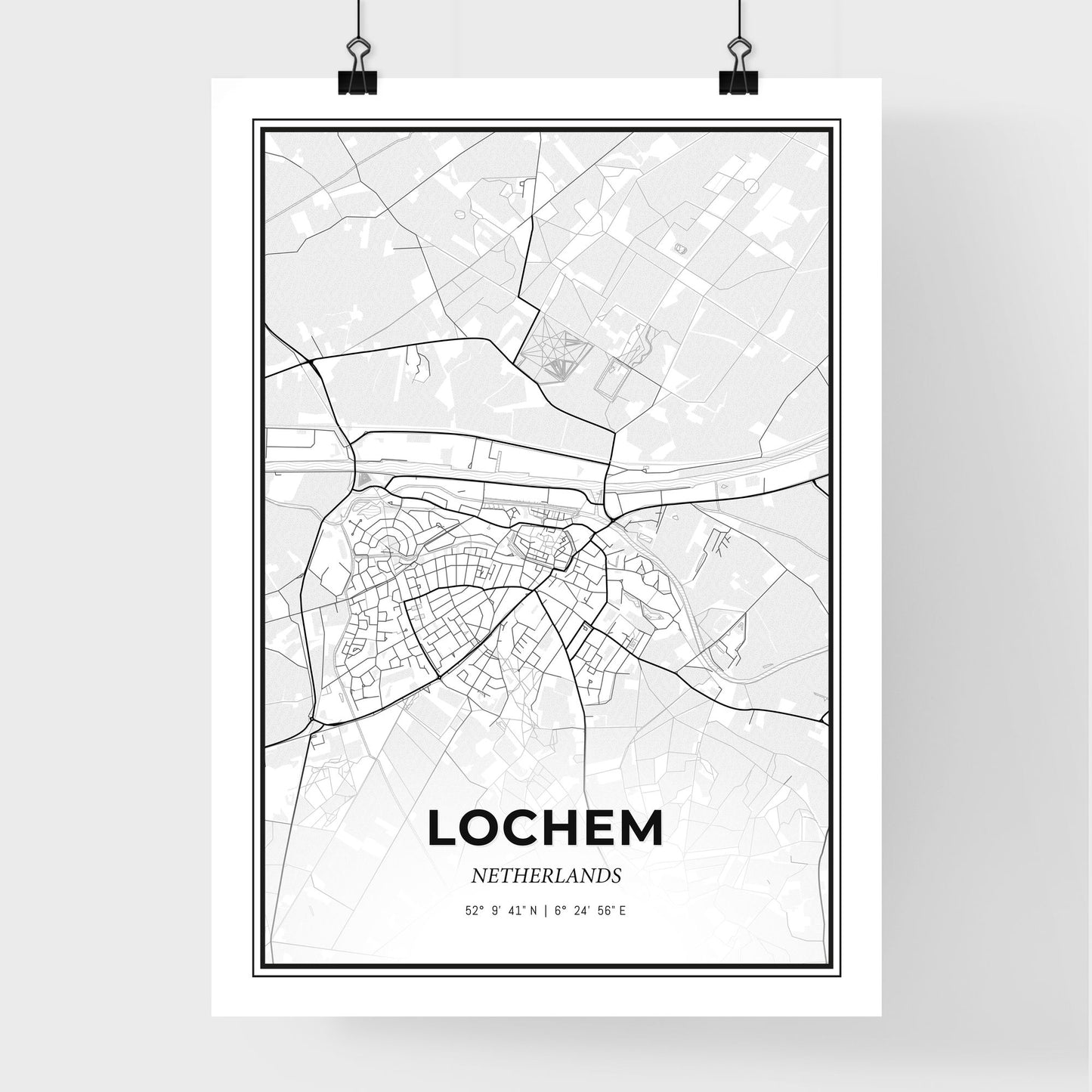  Lochem Netherlands - Premium City Map Poster