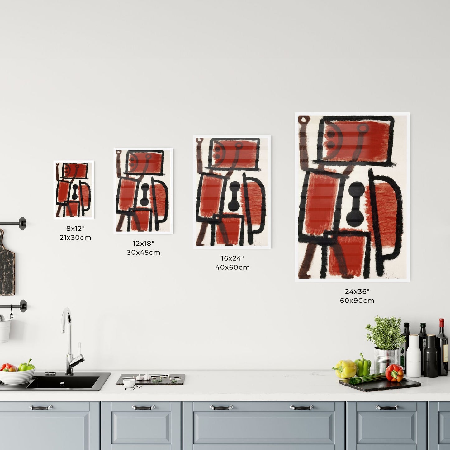 Locksmith by Paul Klee Size Chart