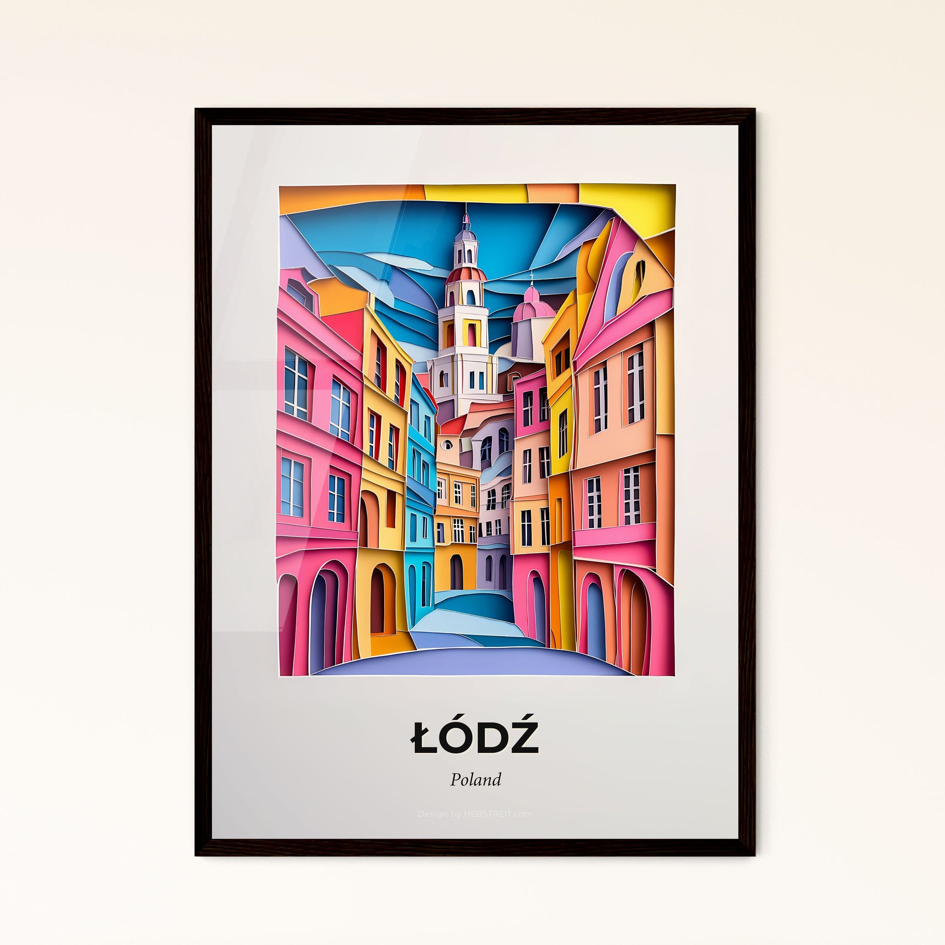 Vivid Łódź, Poland - a city with a clock tower