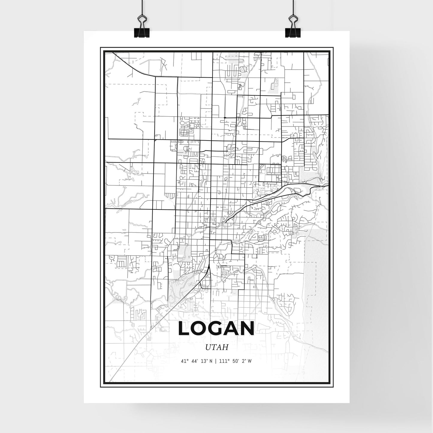 Logan Utah - Premium City Map Poster
