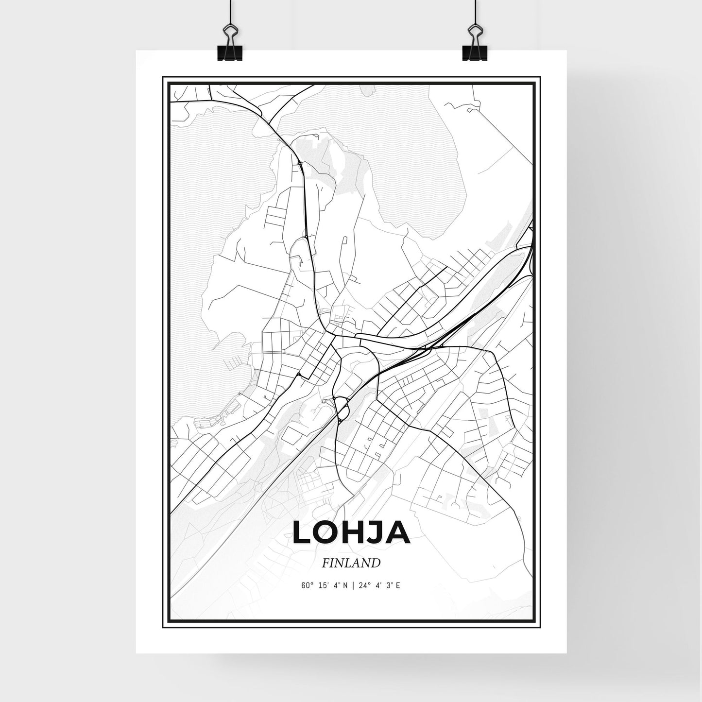 Lohja Finland - Premium City Map Poster