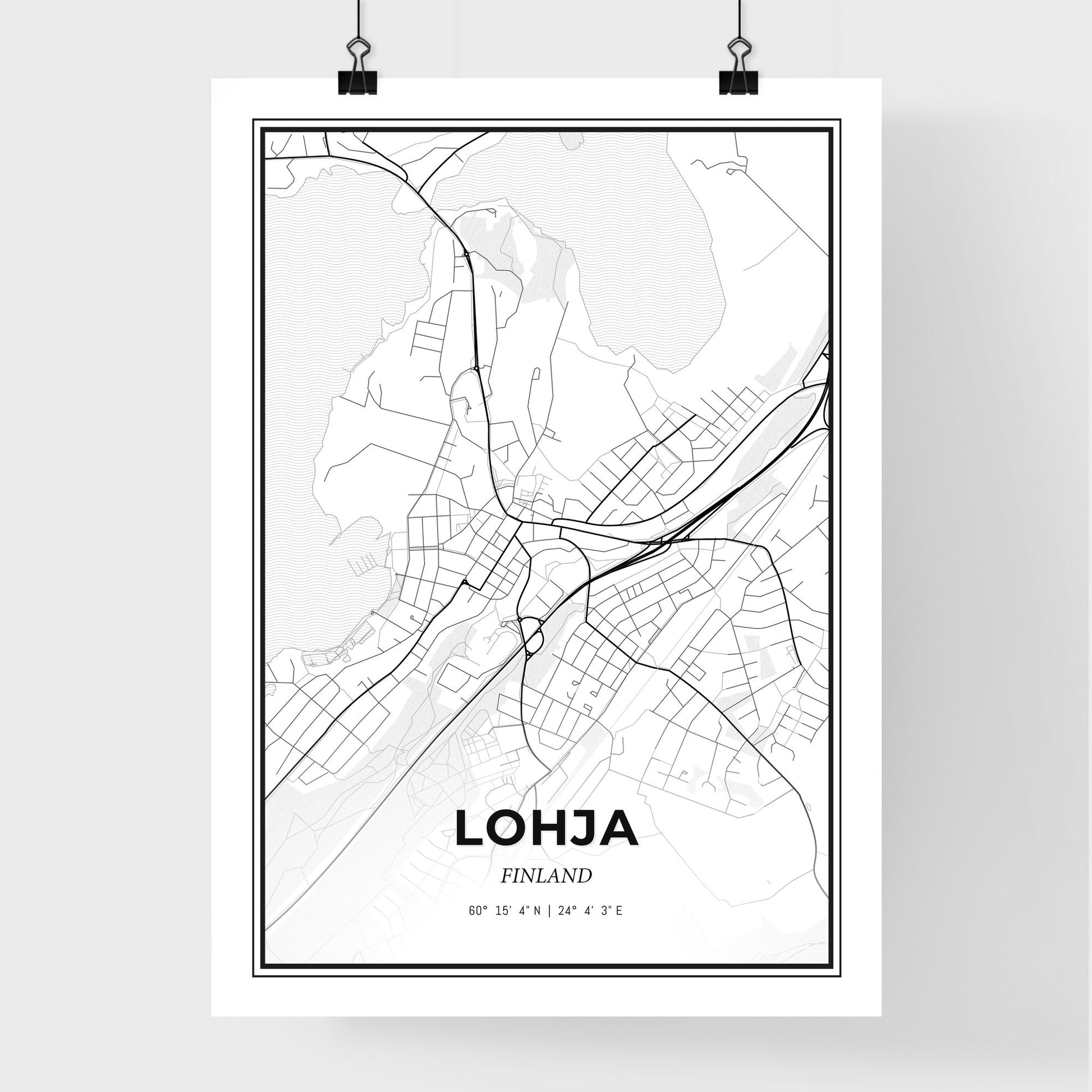 Lohja Finland - Premium City Map Poster