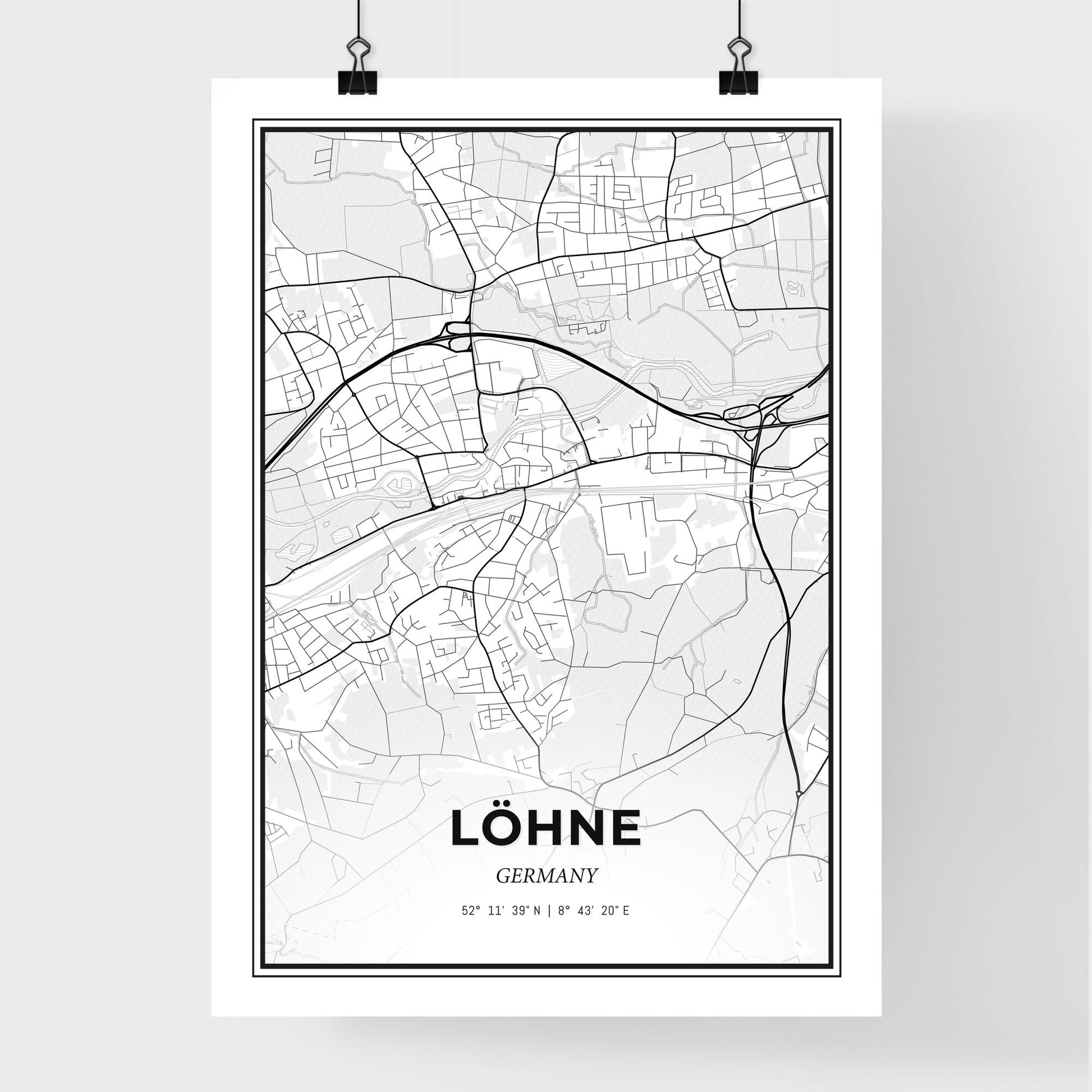 Lohne Germany - Premium City Map Poster
