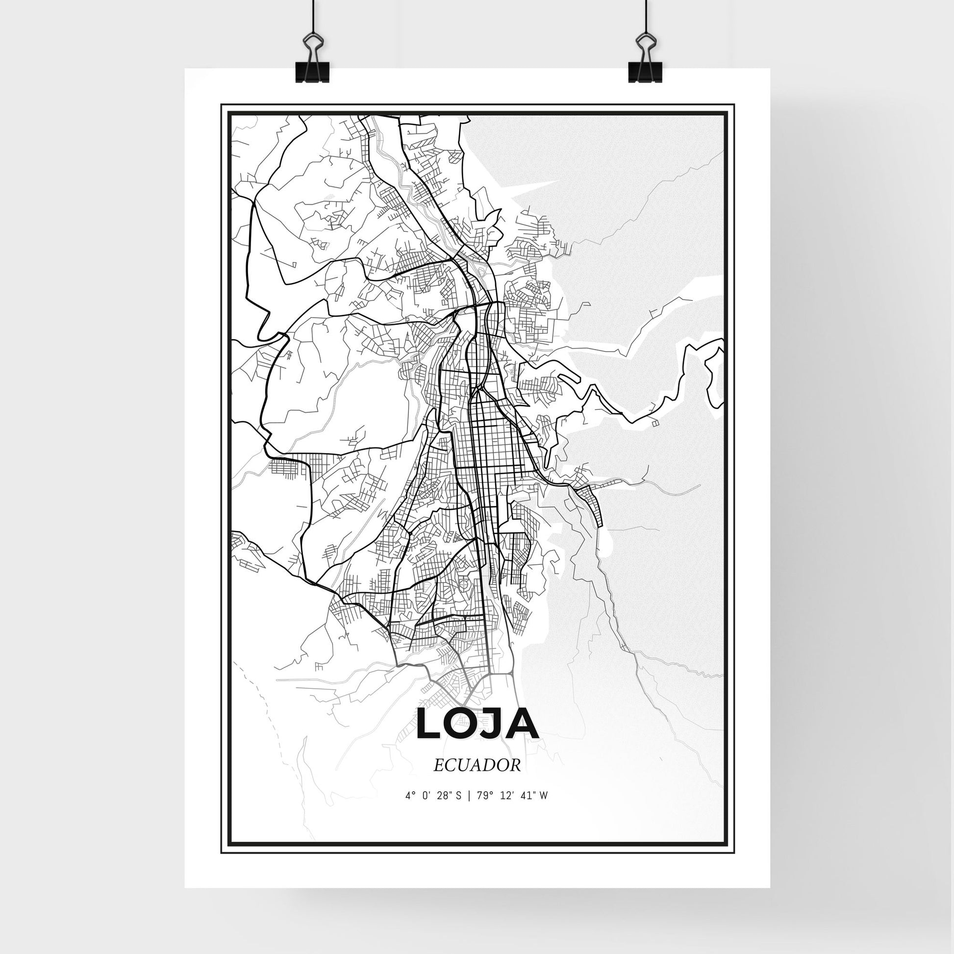 Loja Ecuador - Premium City Map Poster