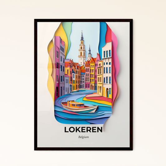 Vivid Lokeren, Belgium - a paper cut of a boat in a river