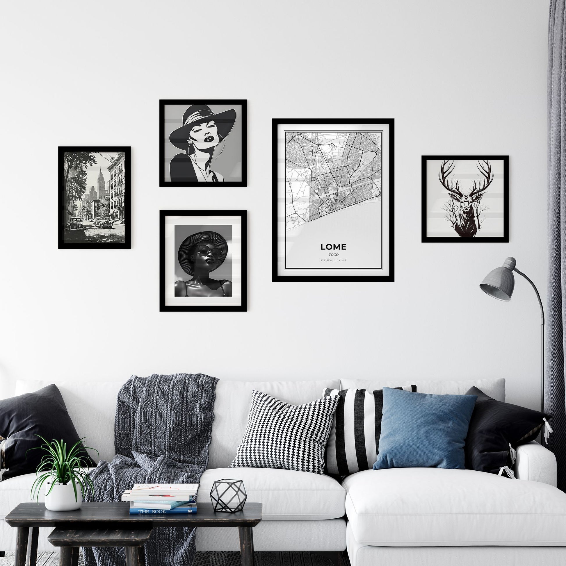 Lome Togo - Minimal City Map Interior