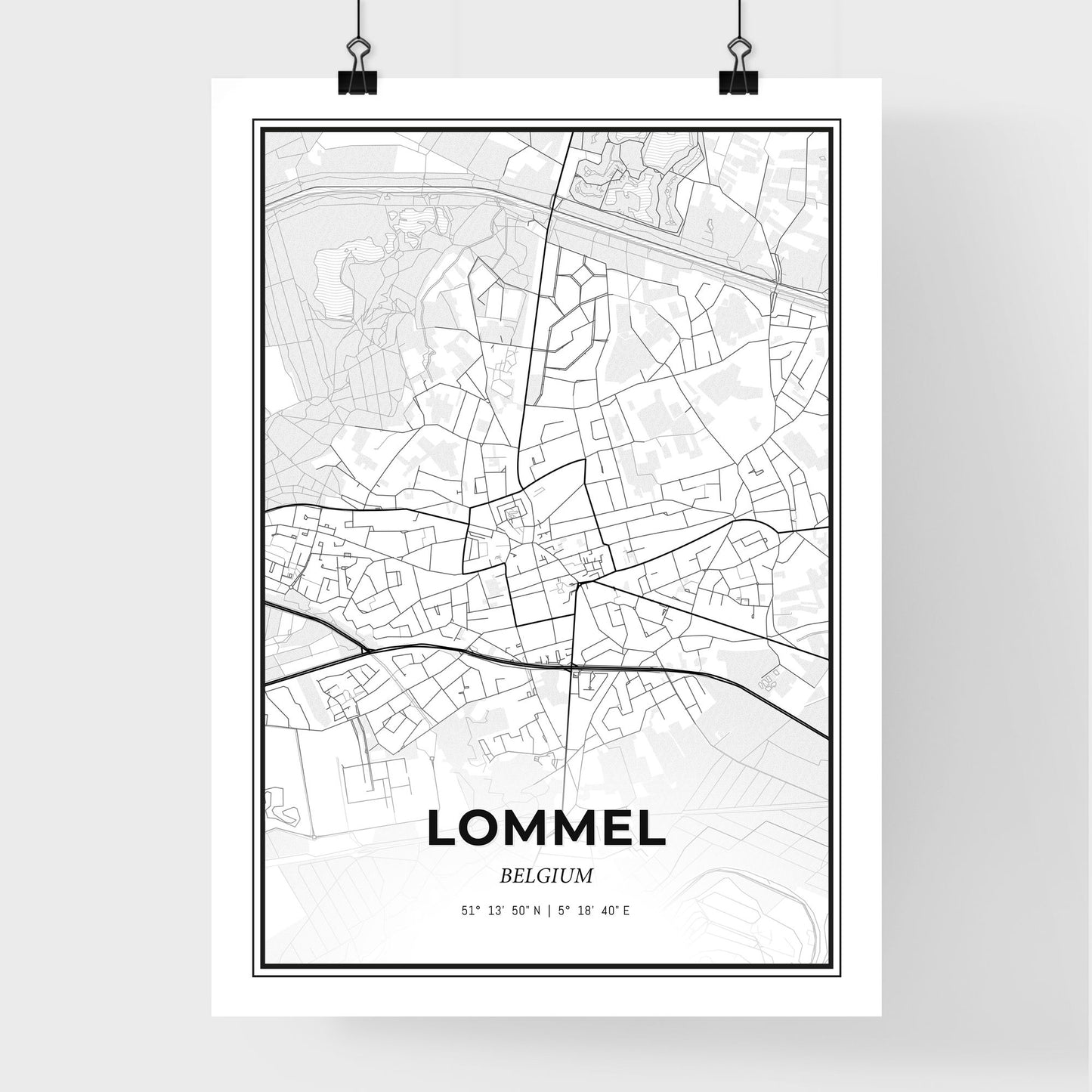 Lommel Belgium - Premium City Map Poster