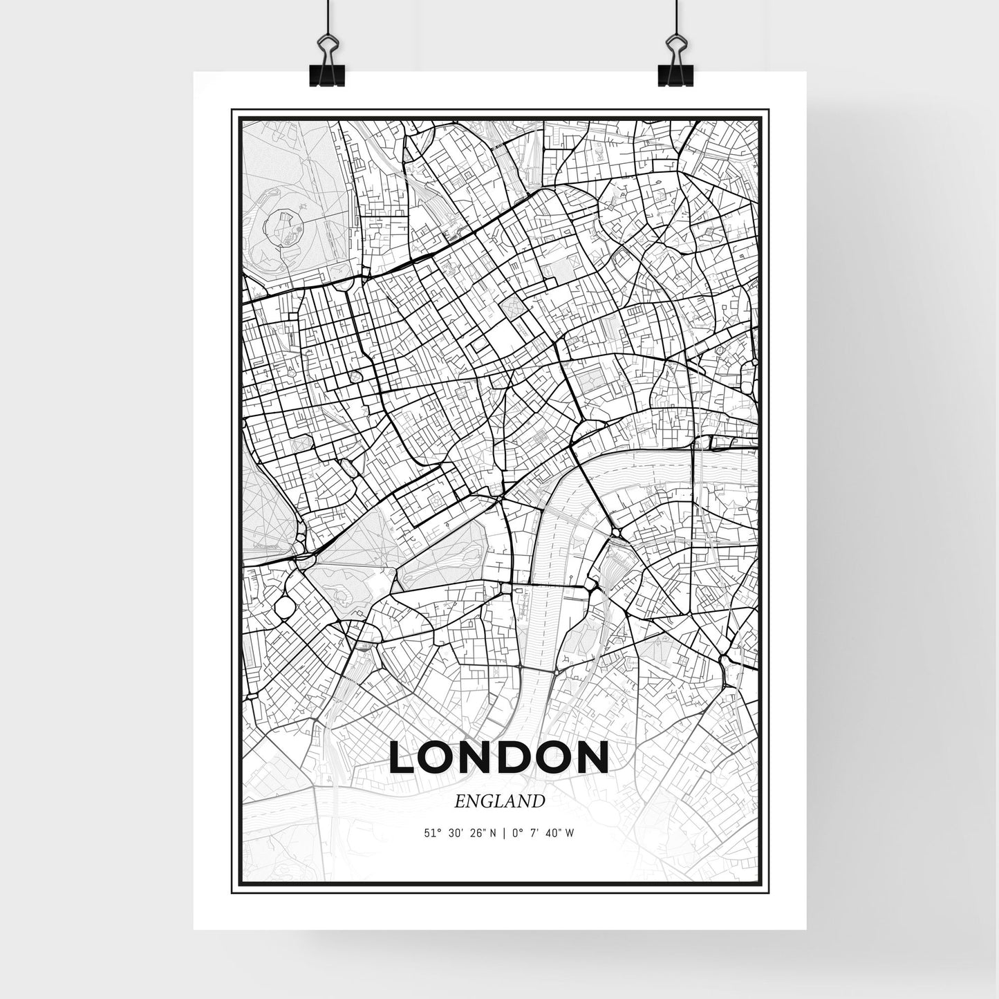 London England - Premium City Map Poster