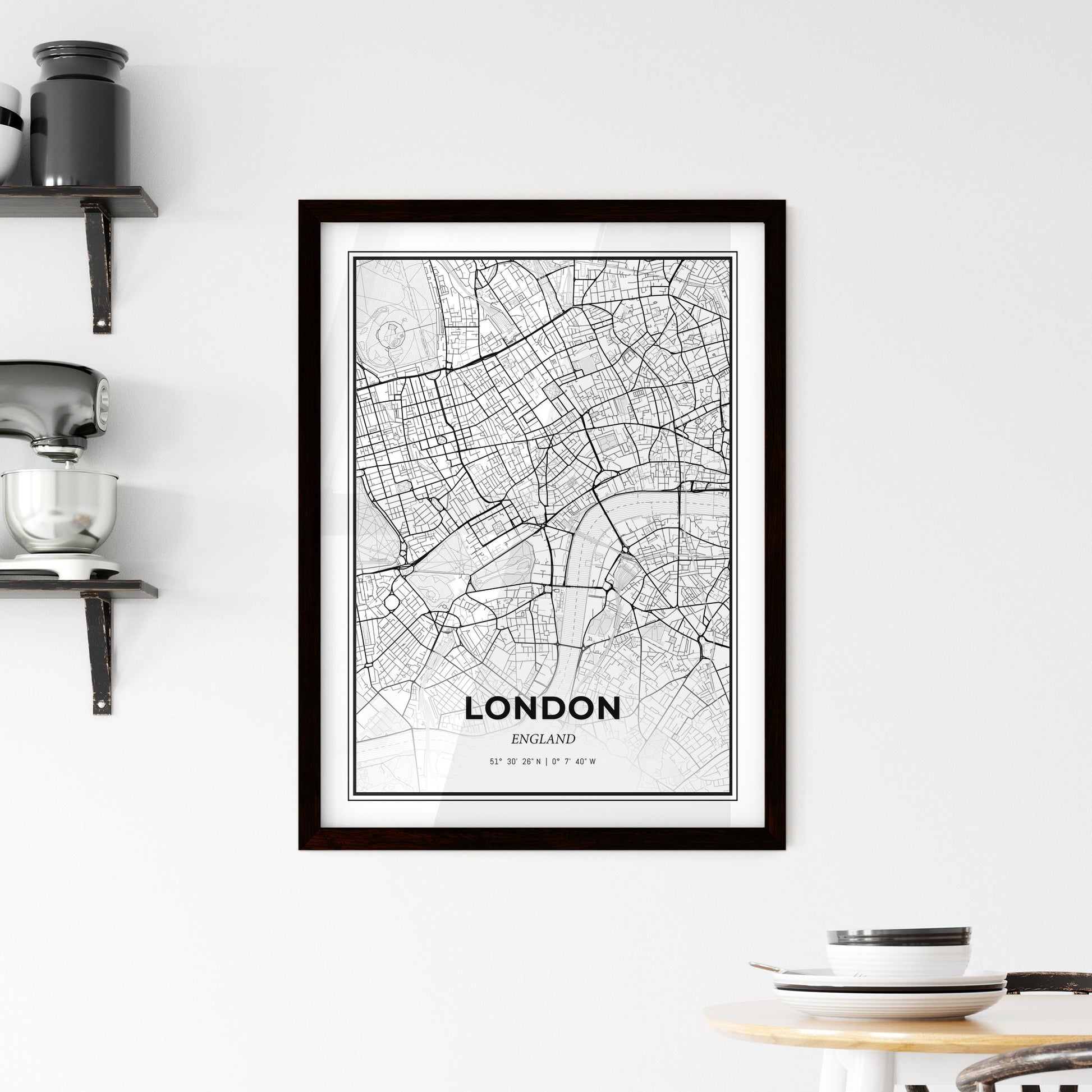 London England - Minimal City Map