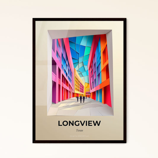 Vivid Longview, Texas - a city street with people walking