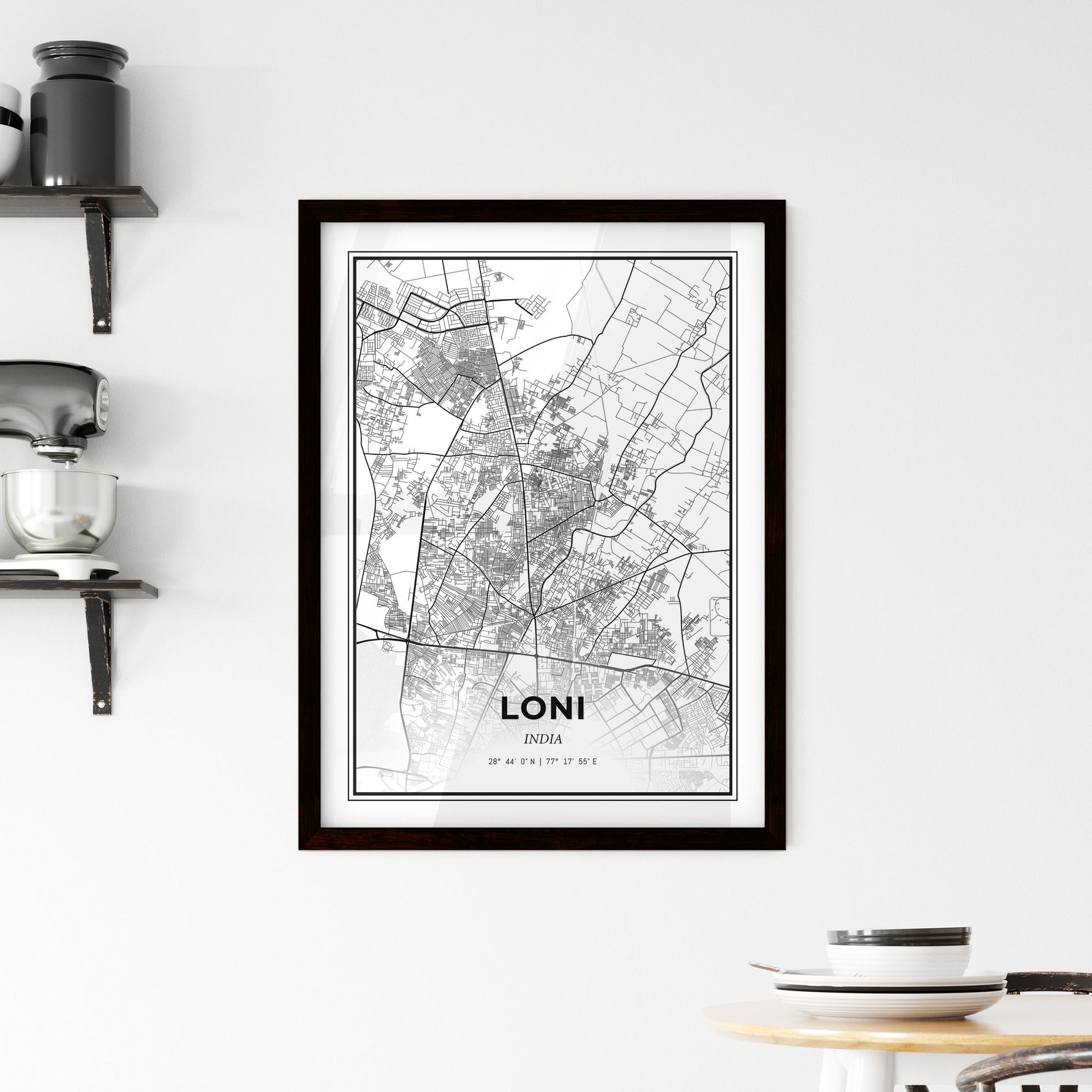 Loni India - Minimal City Map