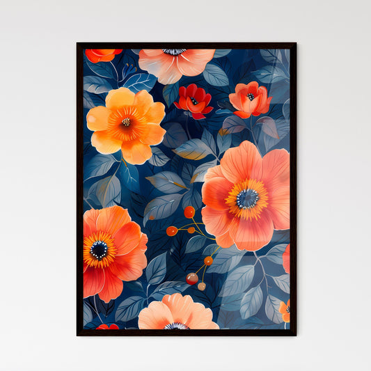 Watercolor Mandala Seamless Floral Pattern - - Framed Art Print