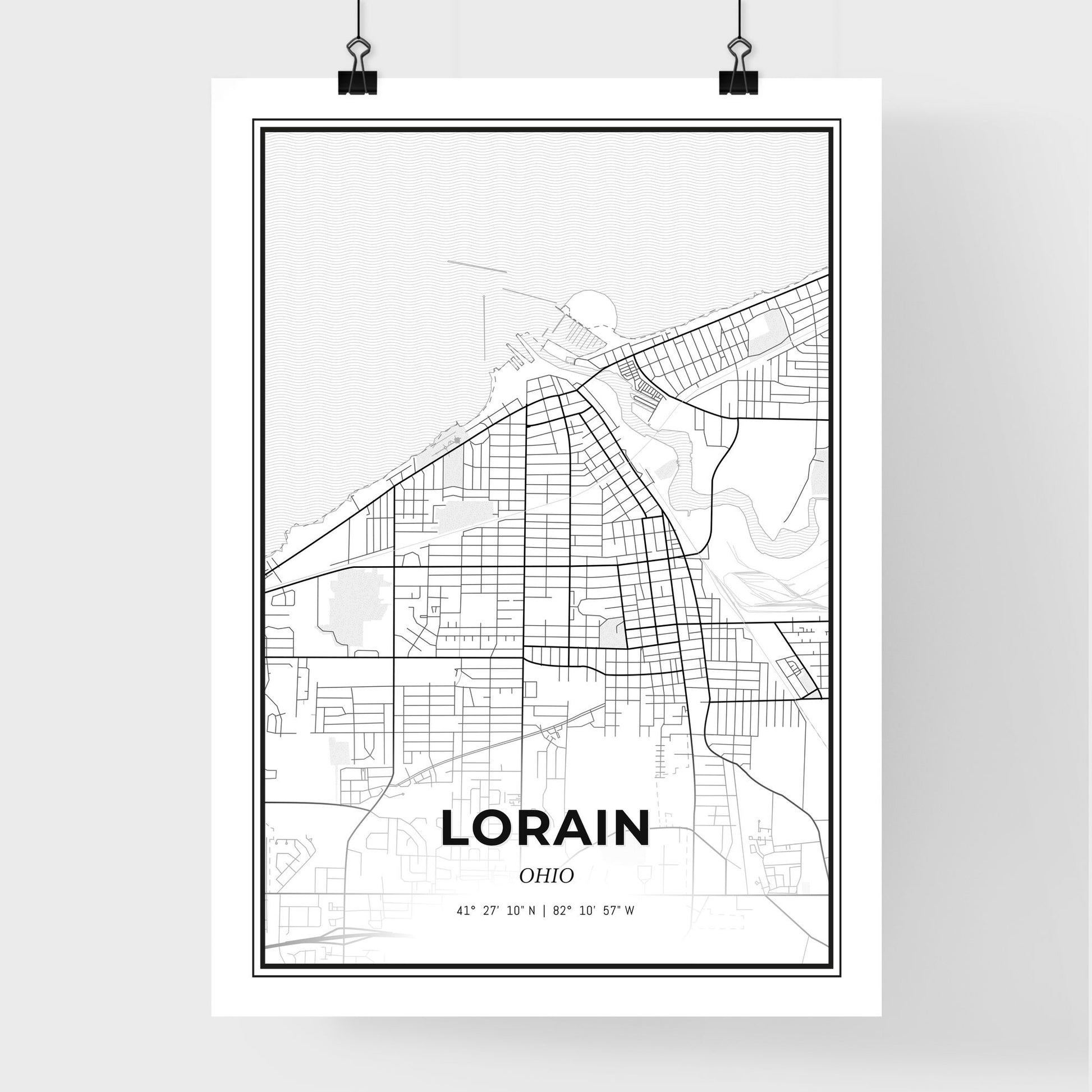 Lorain Ohio - Premium City Map Poster