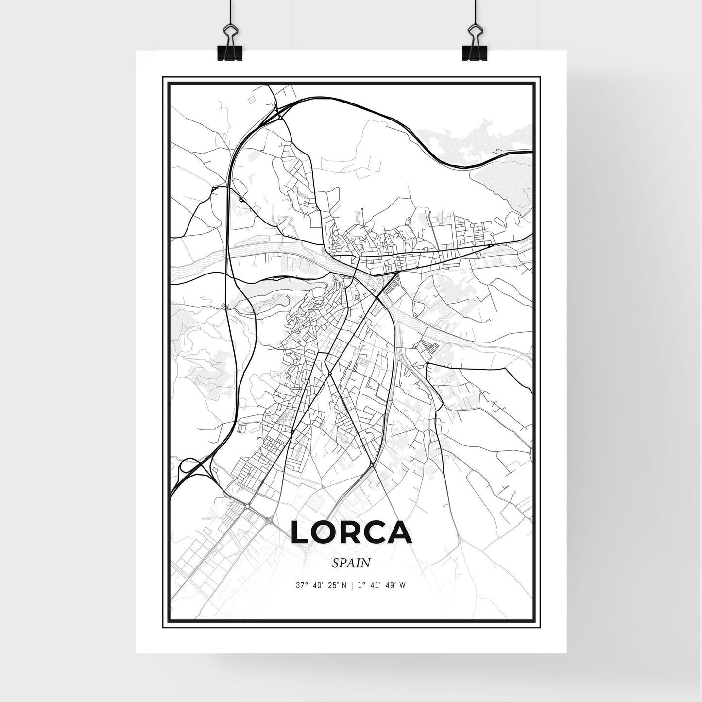 Lorca Spain - Premium City Map Poster