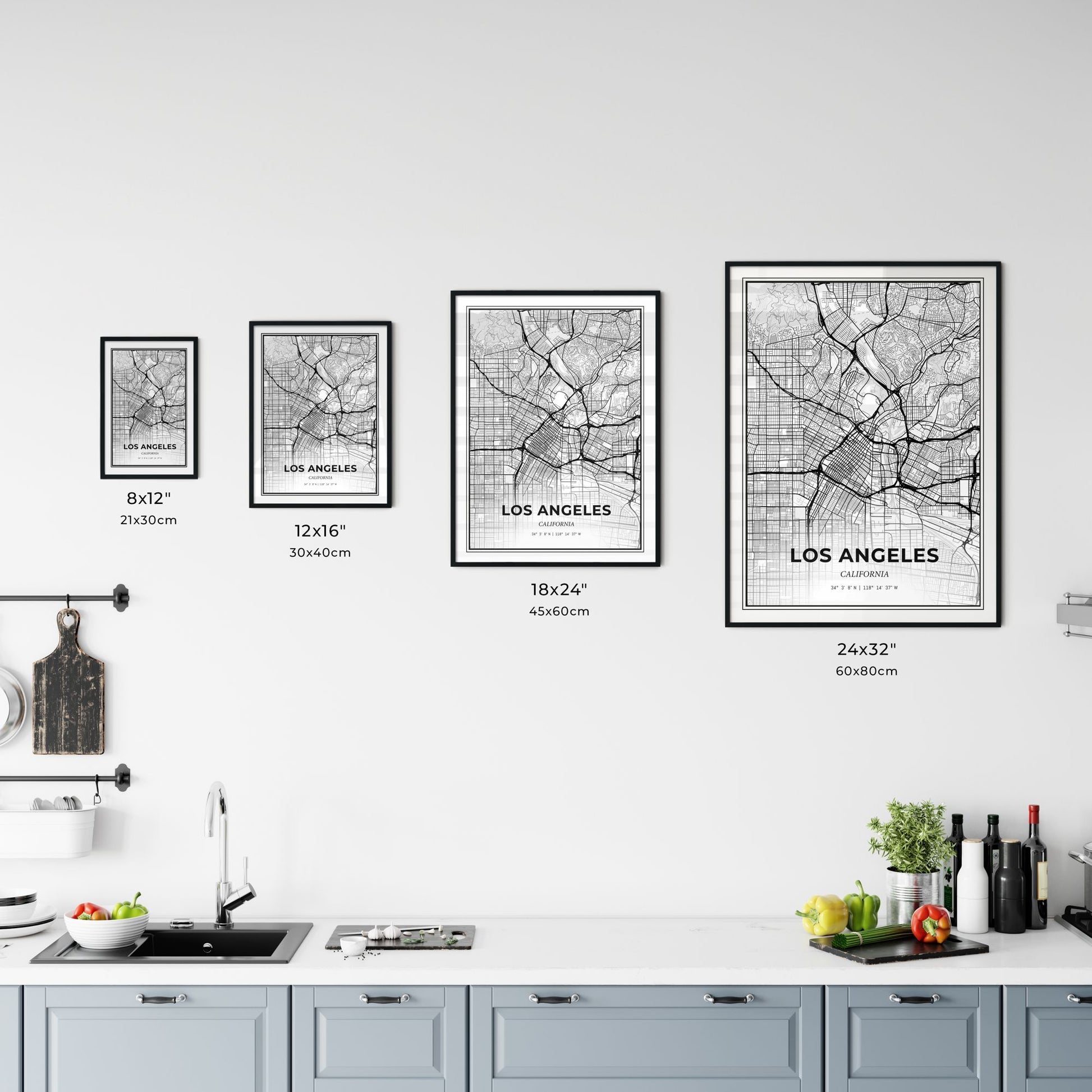 Los Angeles California - Customizable Modern City Map