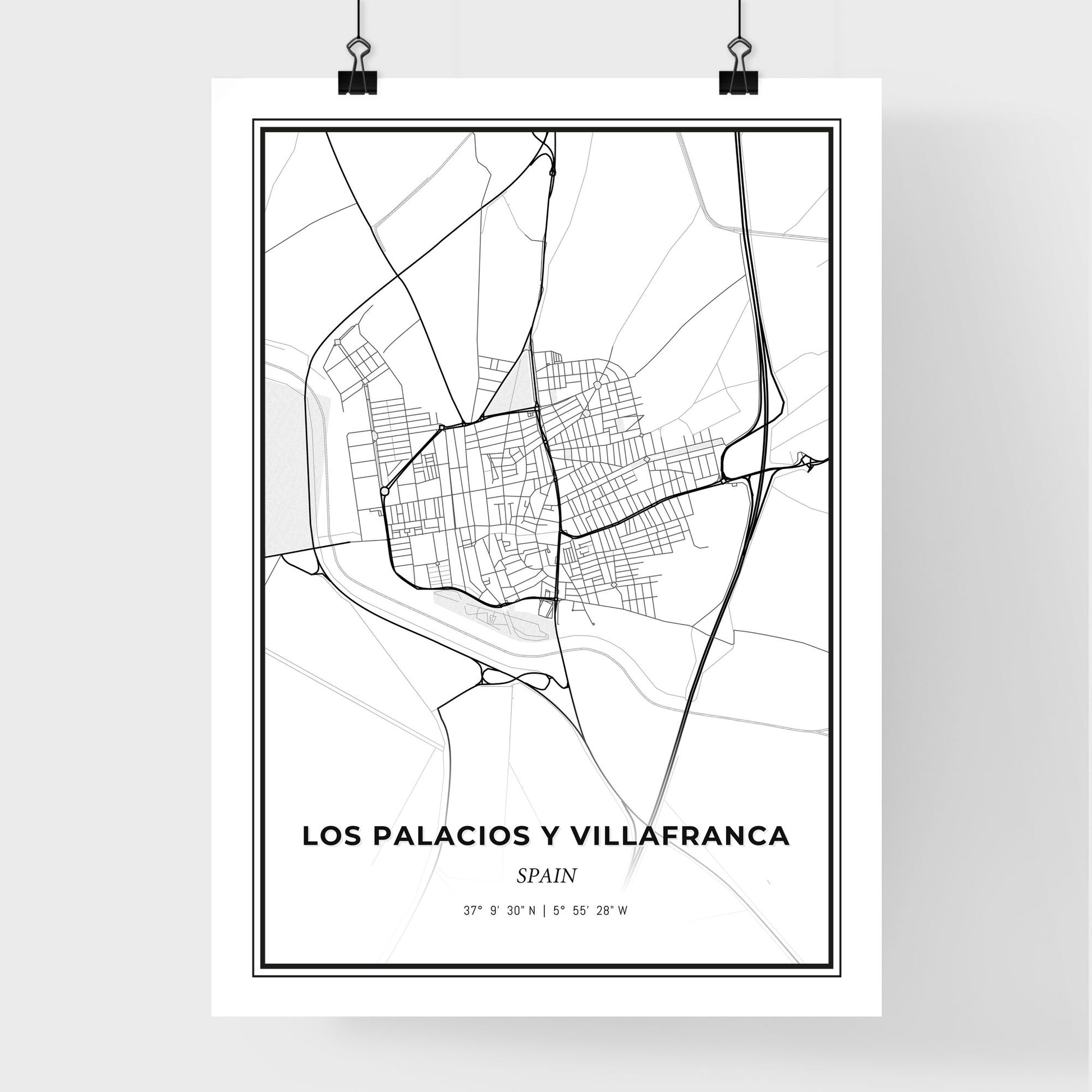 Los Palacios y Villafranca Spain - Premium City Map Poster