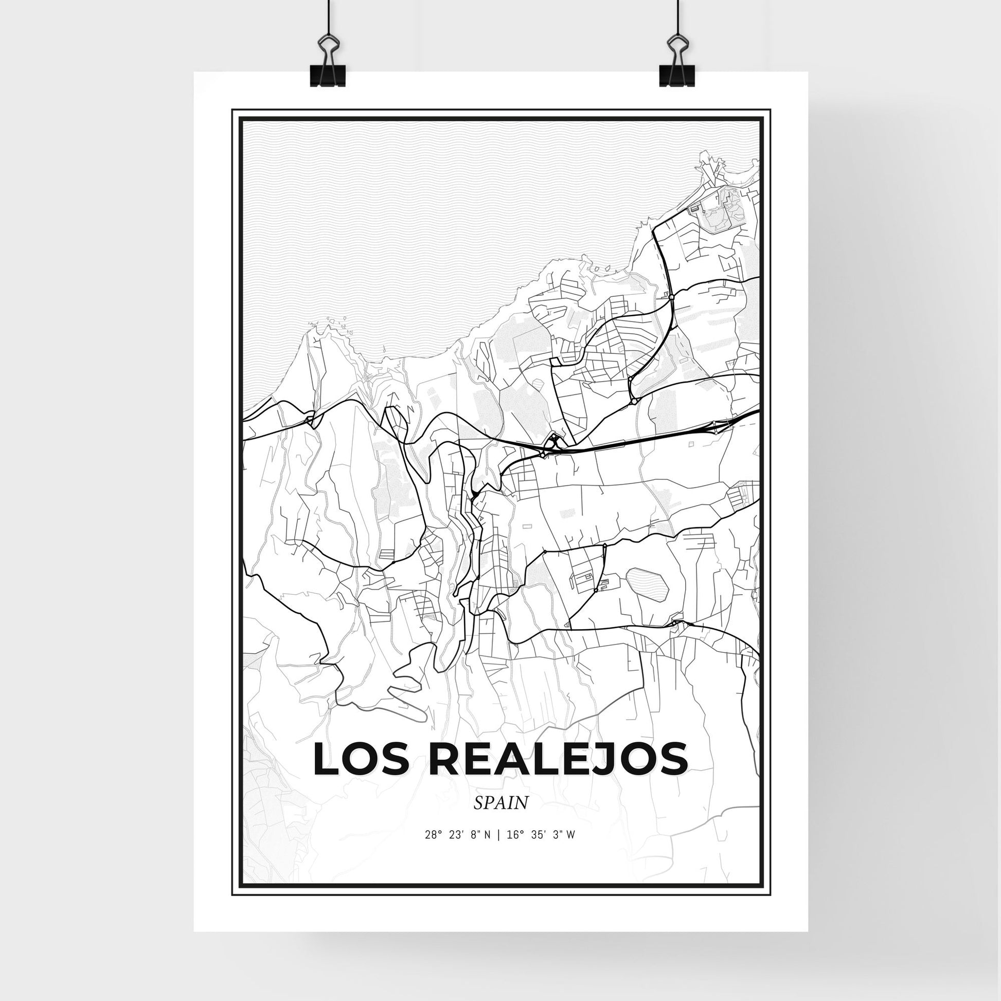 Los Realejos Spain - Premium City Map Poster