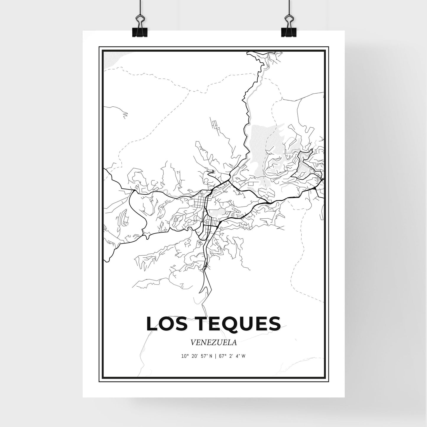 Los Teques Venezuela - Premium City Map Poster