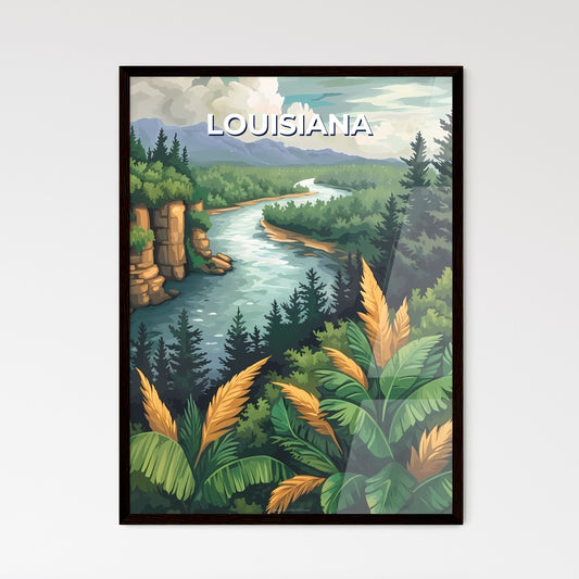 Nature Digital Artwork Painting Forest River Landscape Louisiana USA