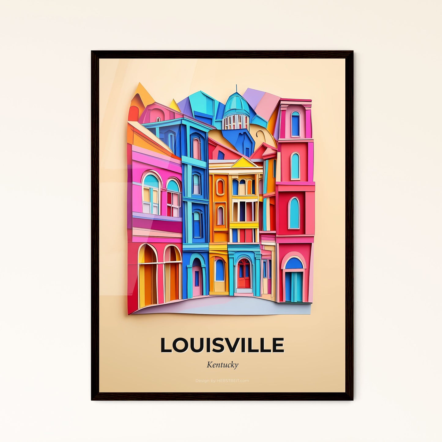 Vivid Louisville, Kentucky - a colorful city with a clock tower on top of it