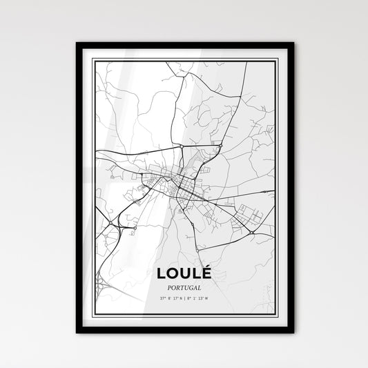 Loulé Portugal - Scandinavian Style City Map for Modern Home Decor