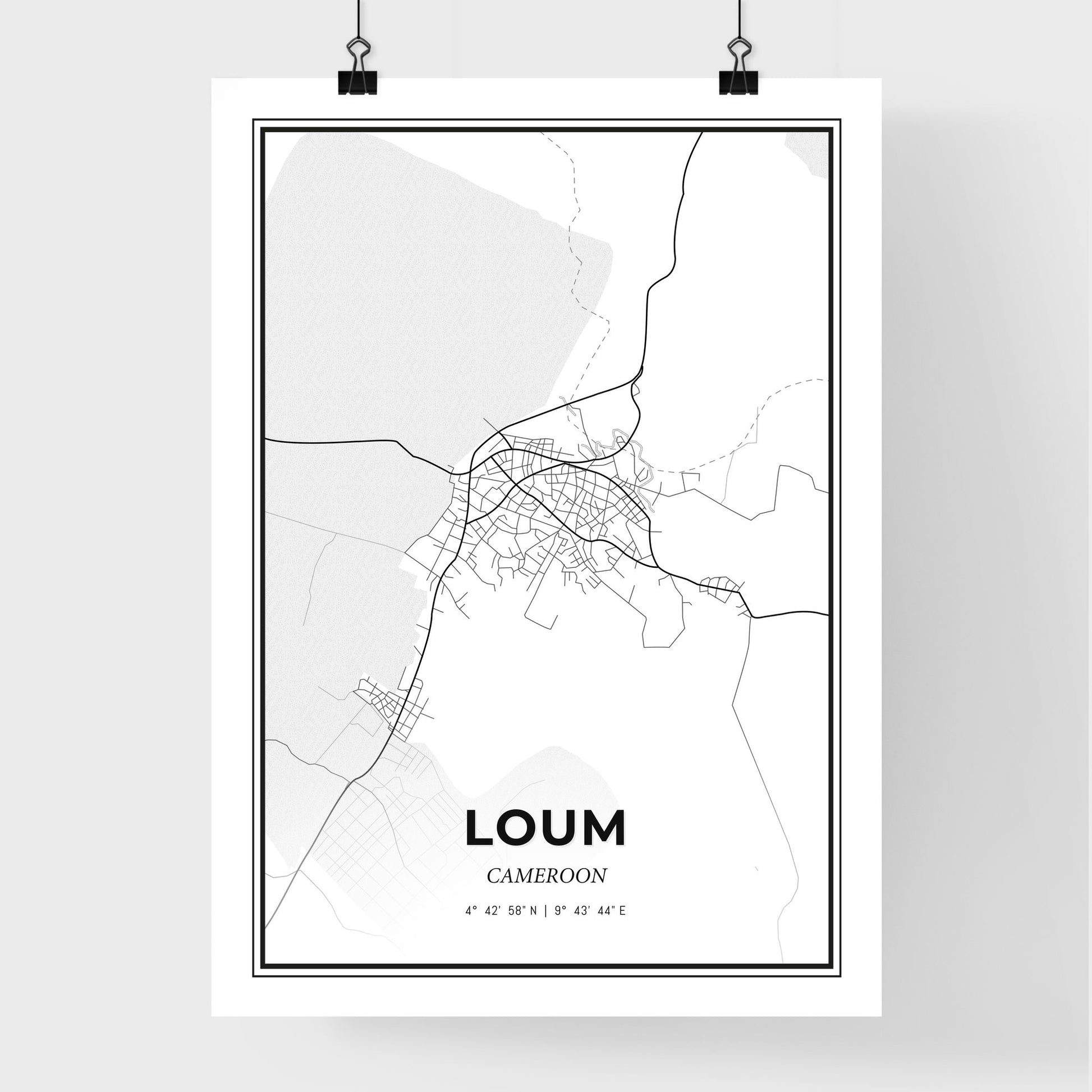 Loum Cameroon - Premium City Map Poster