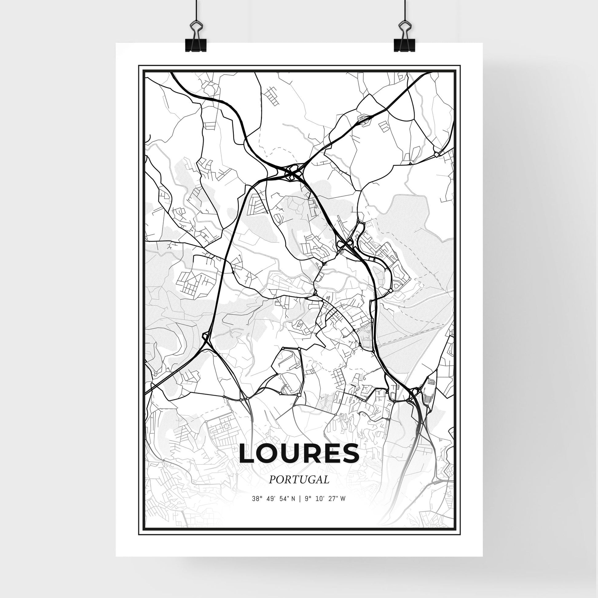 Loures Portugal - Premium City Map Poster