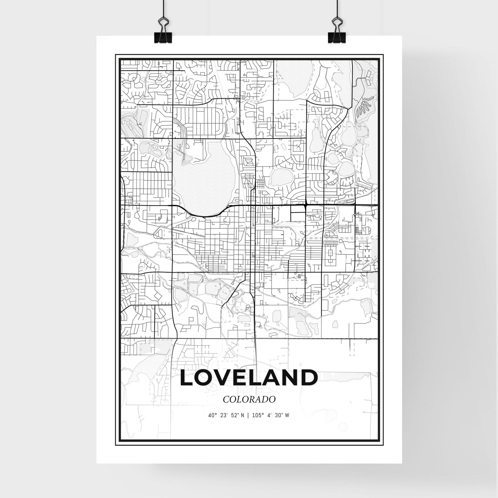 Loveland Colorado - Premium City Map Poster