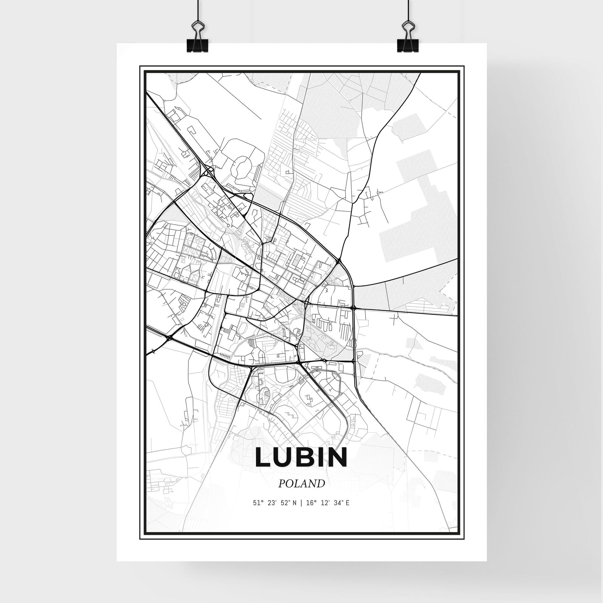 Lubin Poland - Premium City Map Poster