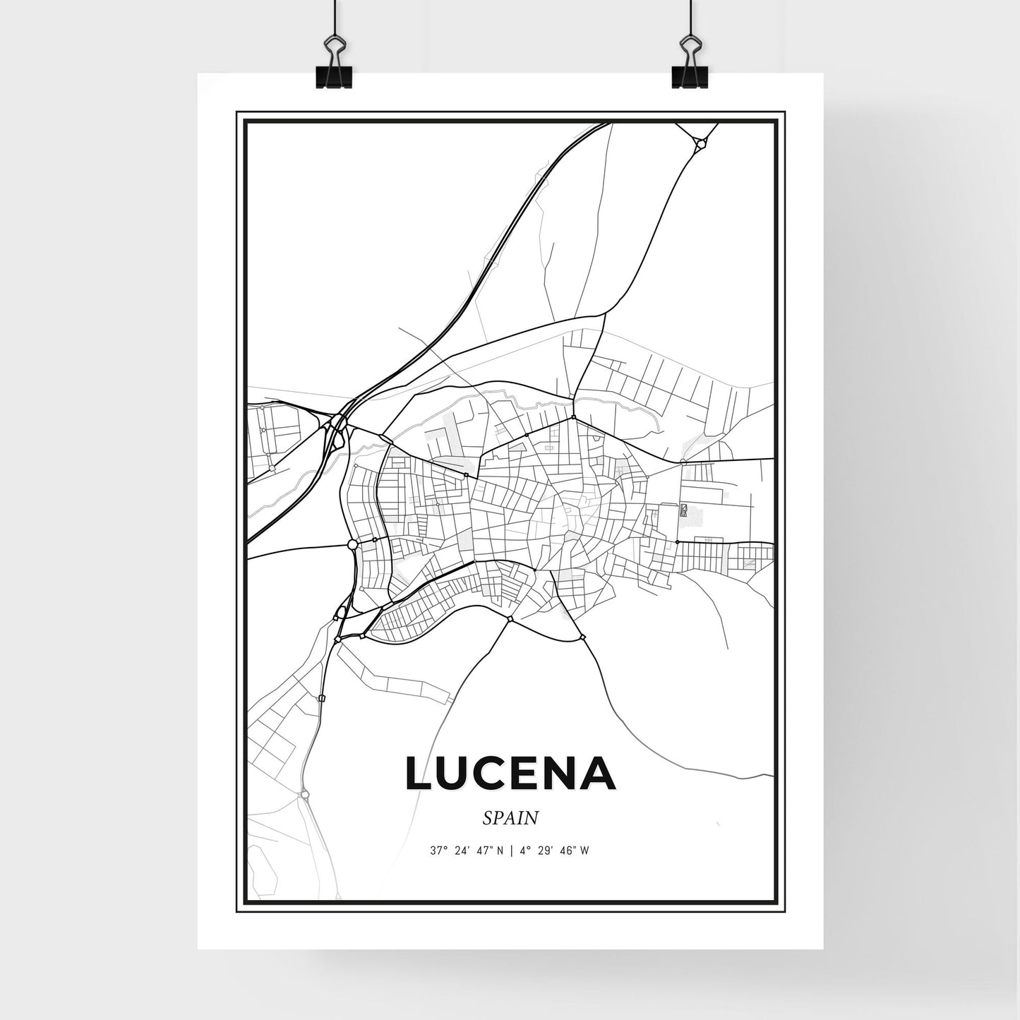 Lucena Spain - Premium City Map Poster