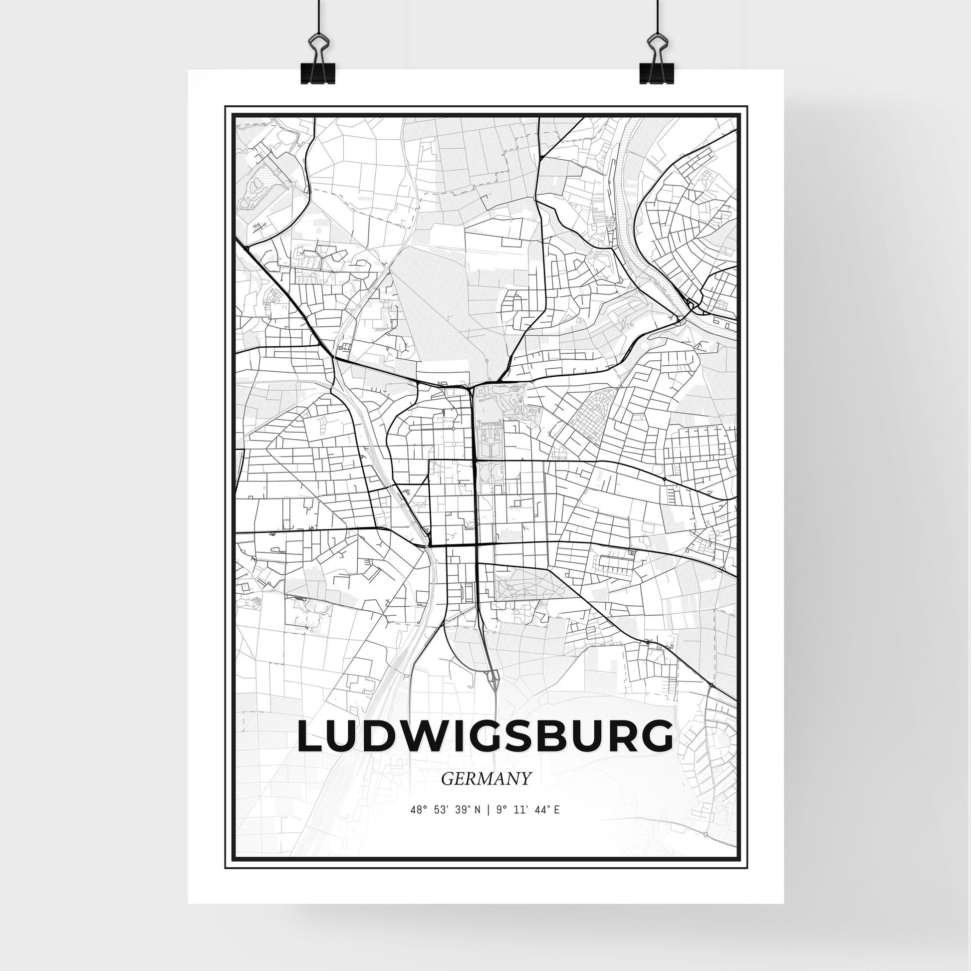 Ludwigsburg Germany - Premium City Map Poster