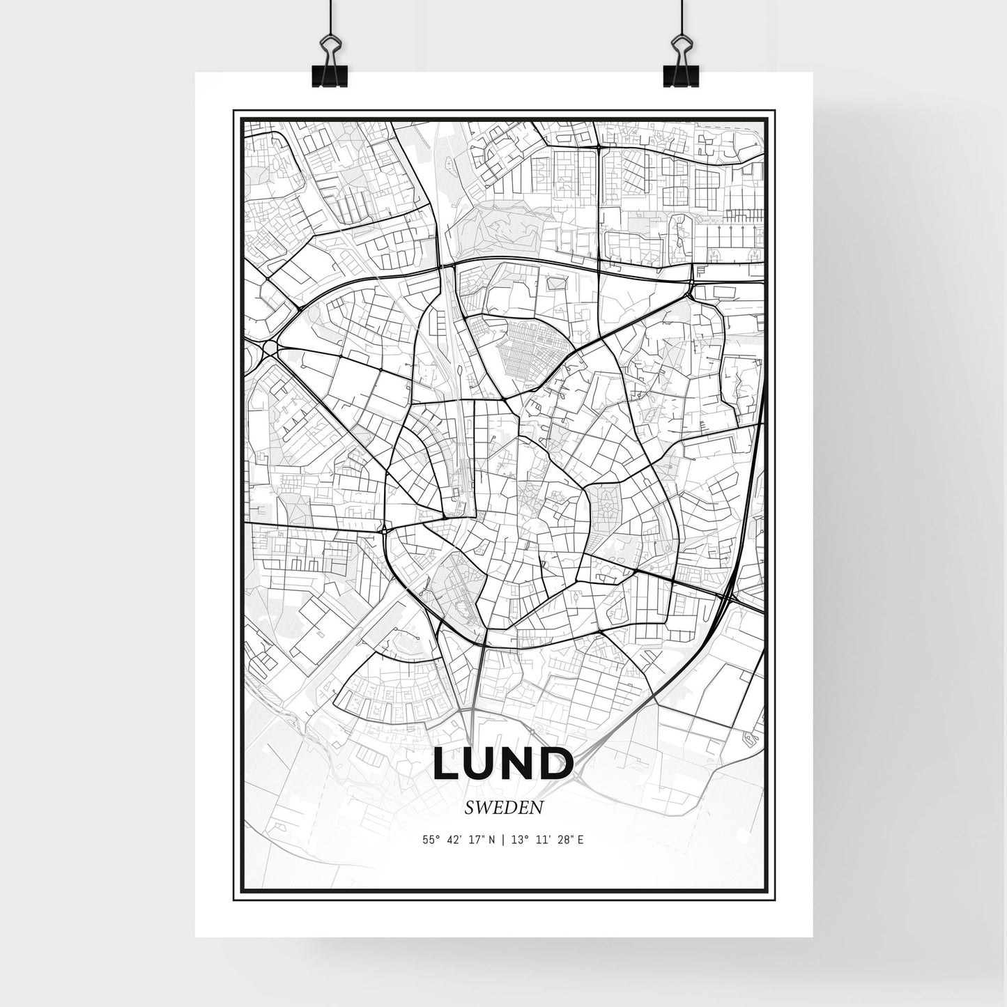 Lund Sweden - Premium City Map Poster