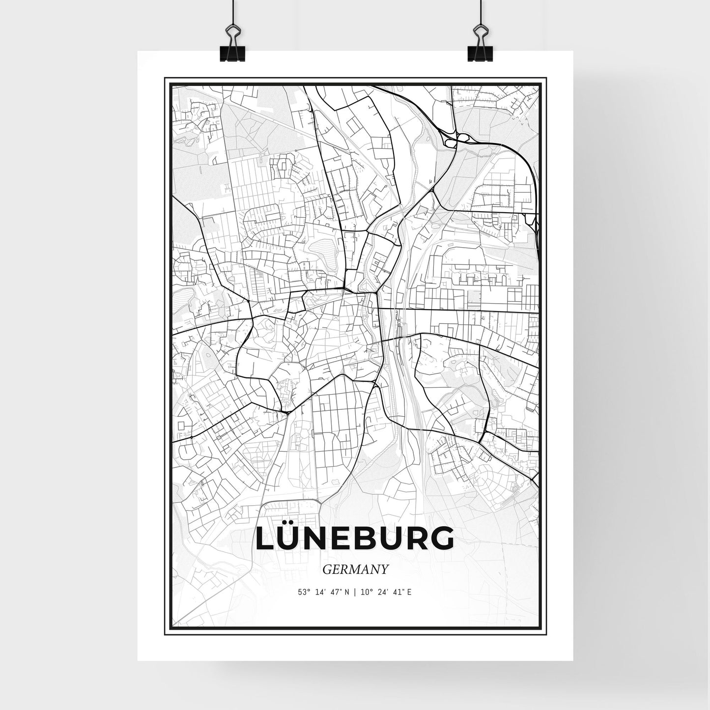 Luneburg Germany - Premium City Map Poster