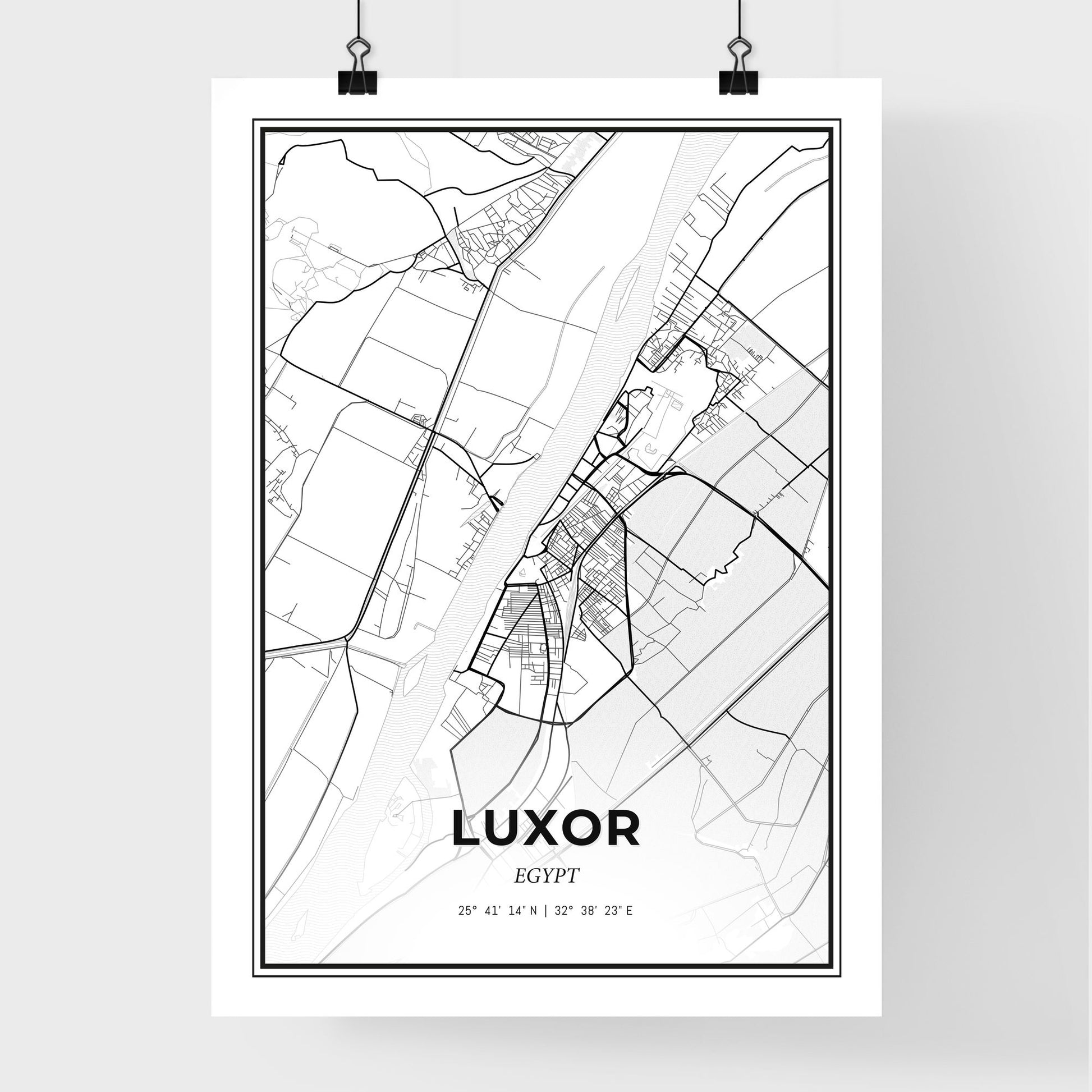 Luxor Egypt - Premium City Map Poster