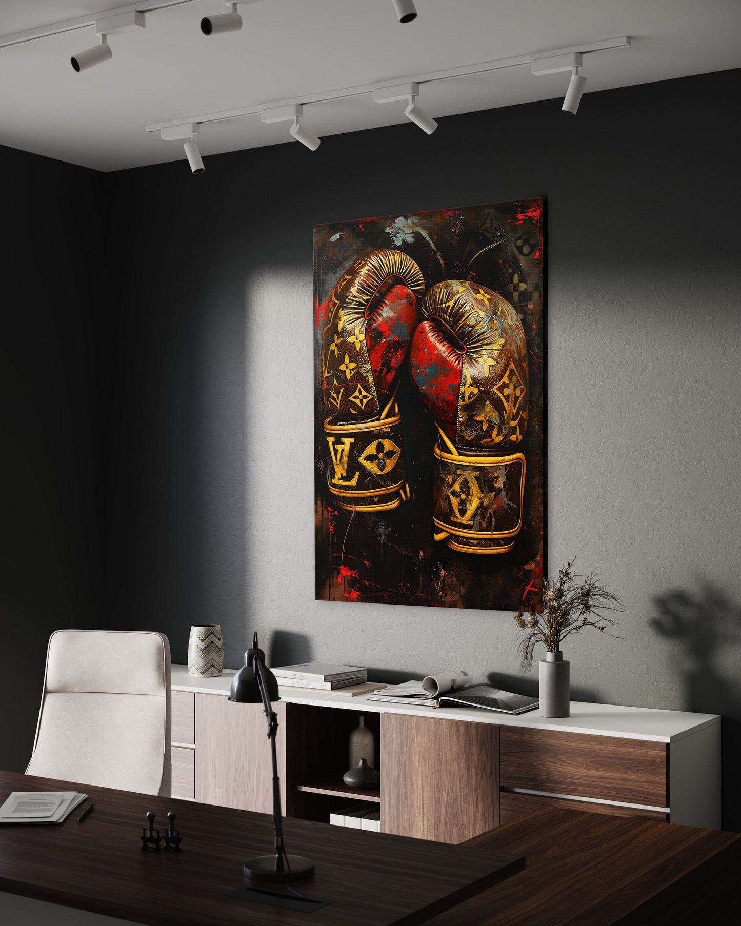 Luxury Boxing Gloves - Pop Art Canvas Print