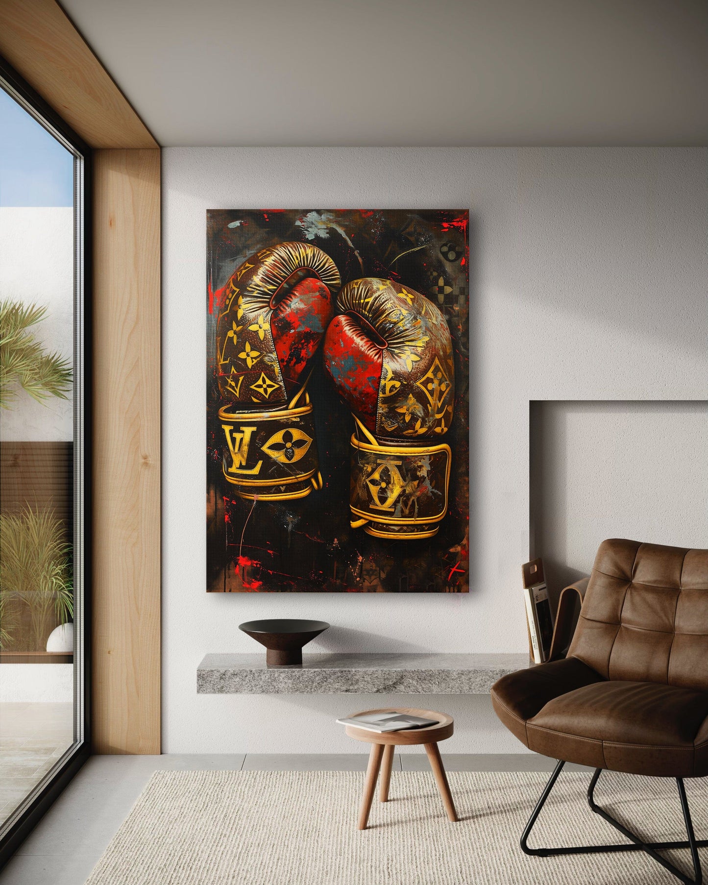 Luxury Boxing Gloves - Pop Art Canvas Print