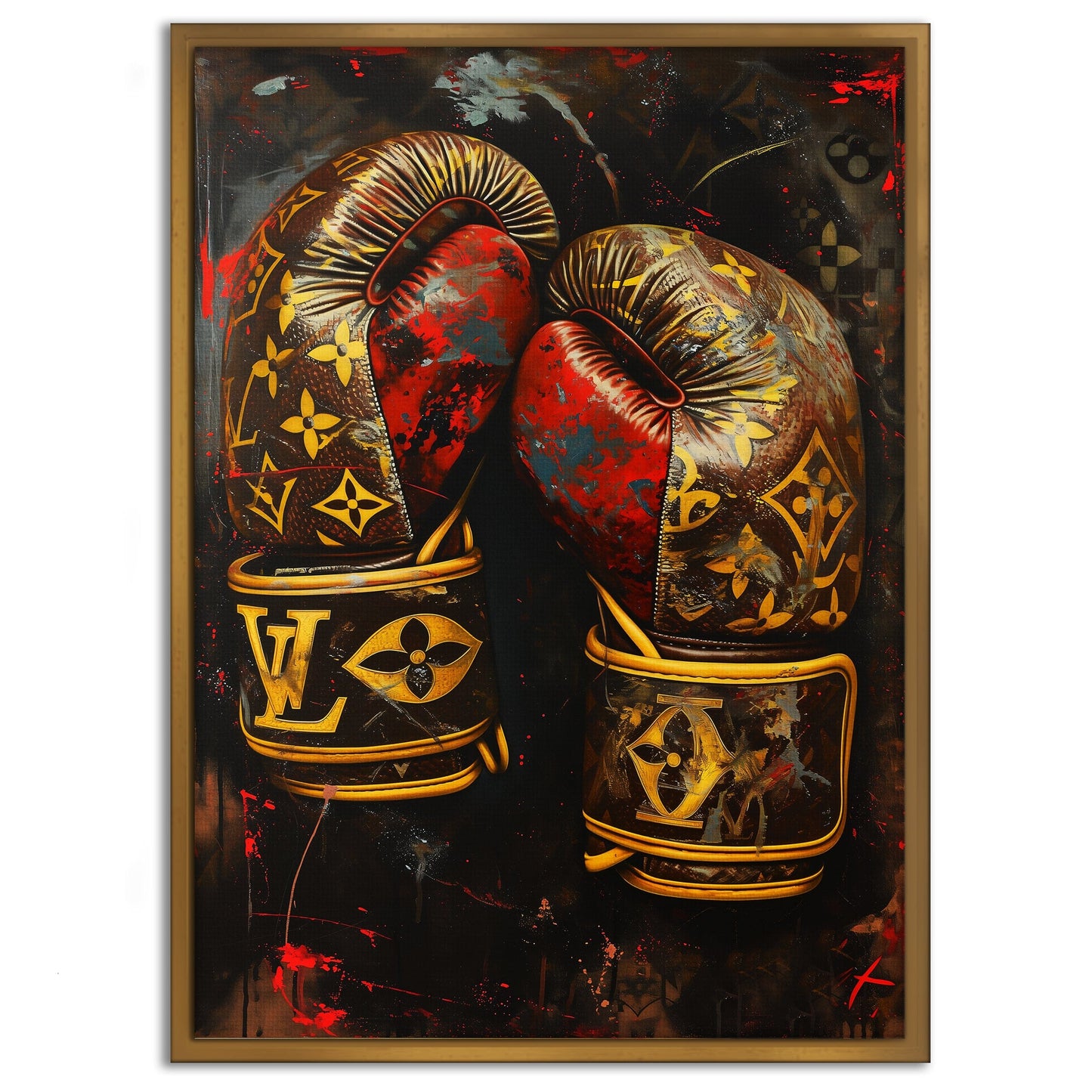 Luxury Boxing Gloves - Pop Art Canvas Print