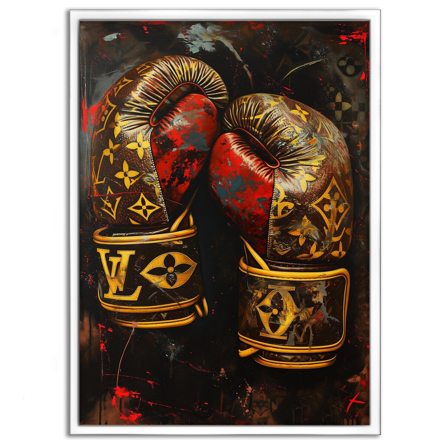 Luxury Boxing Gloves - Pop Art Canvas Print